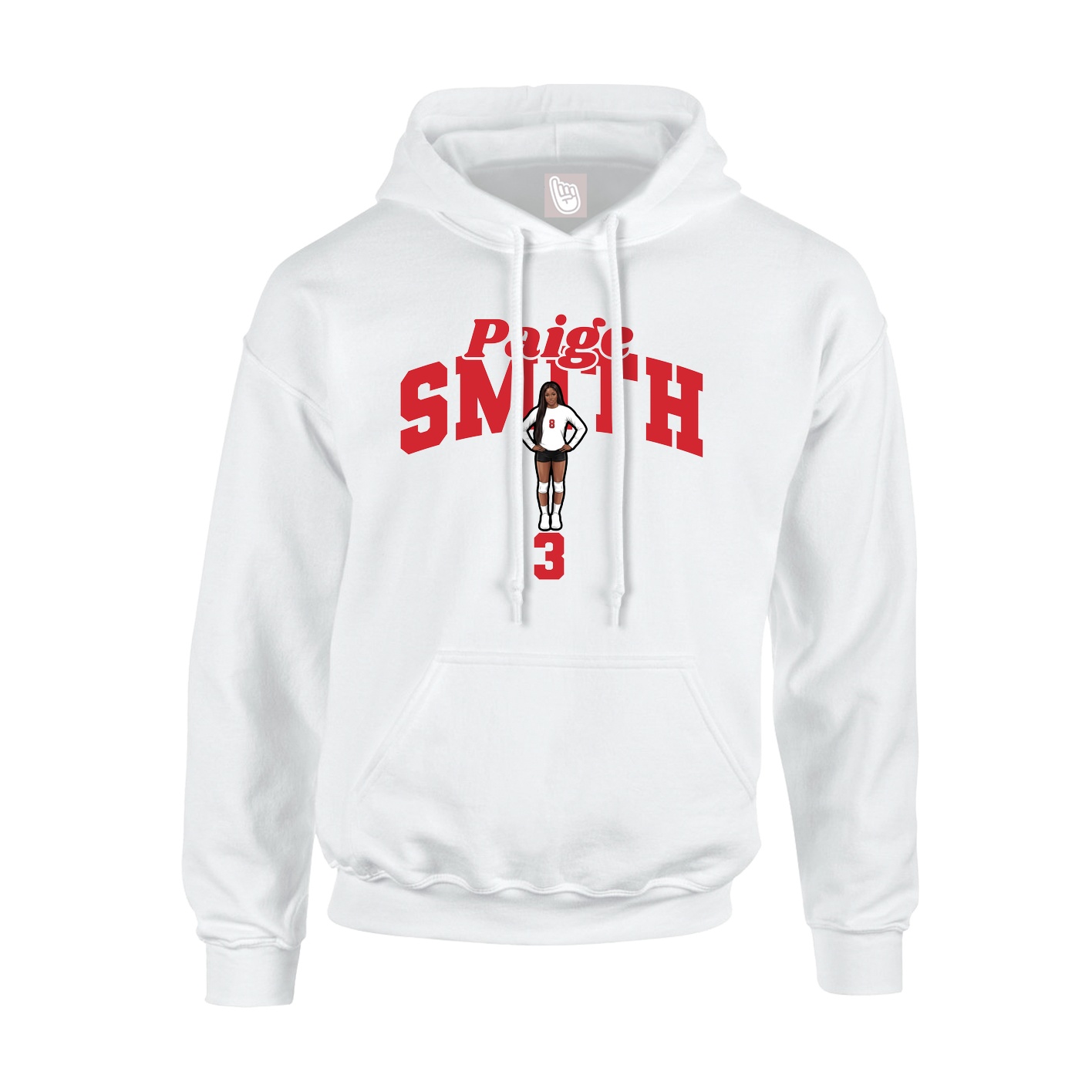 Youth Hoodie — Signature Arch in White