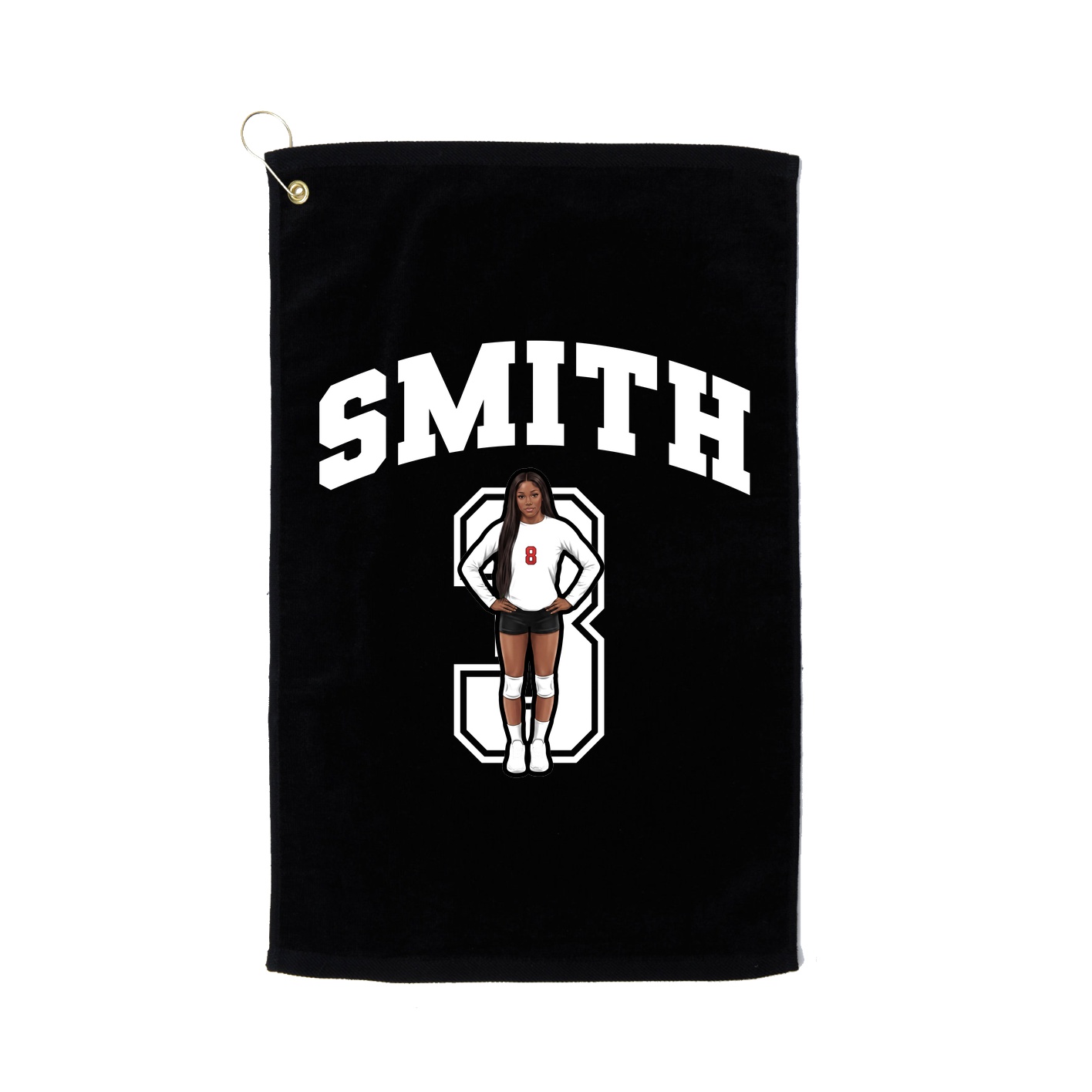 Golf Towel — Number in Black