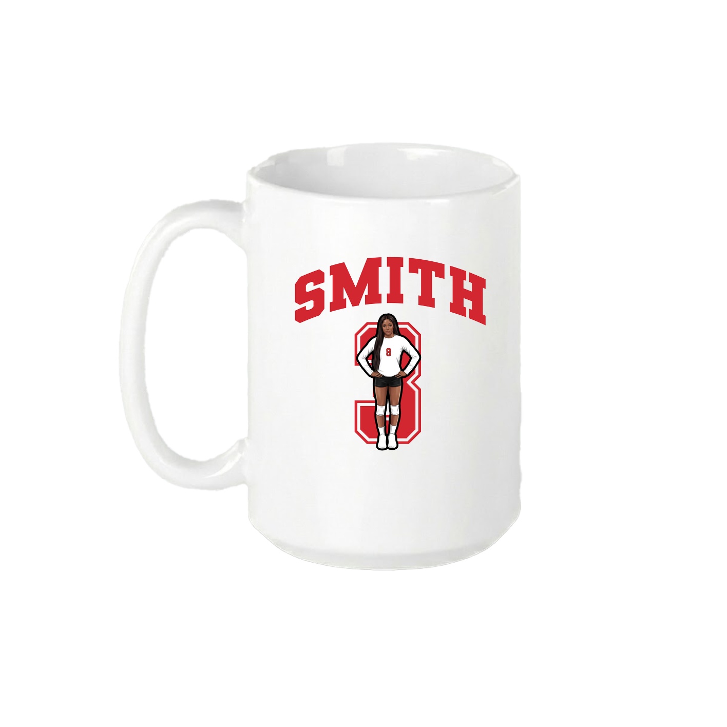 15oz Coffee Mug — Number in White