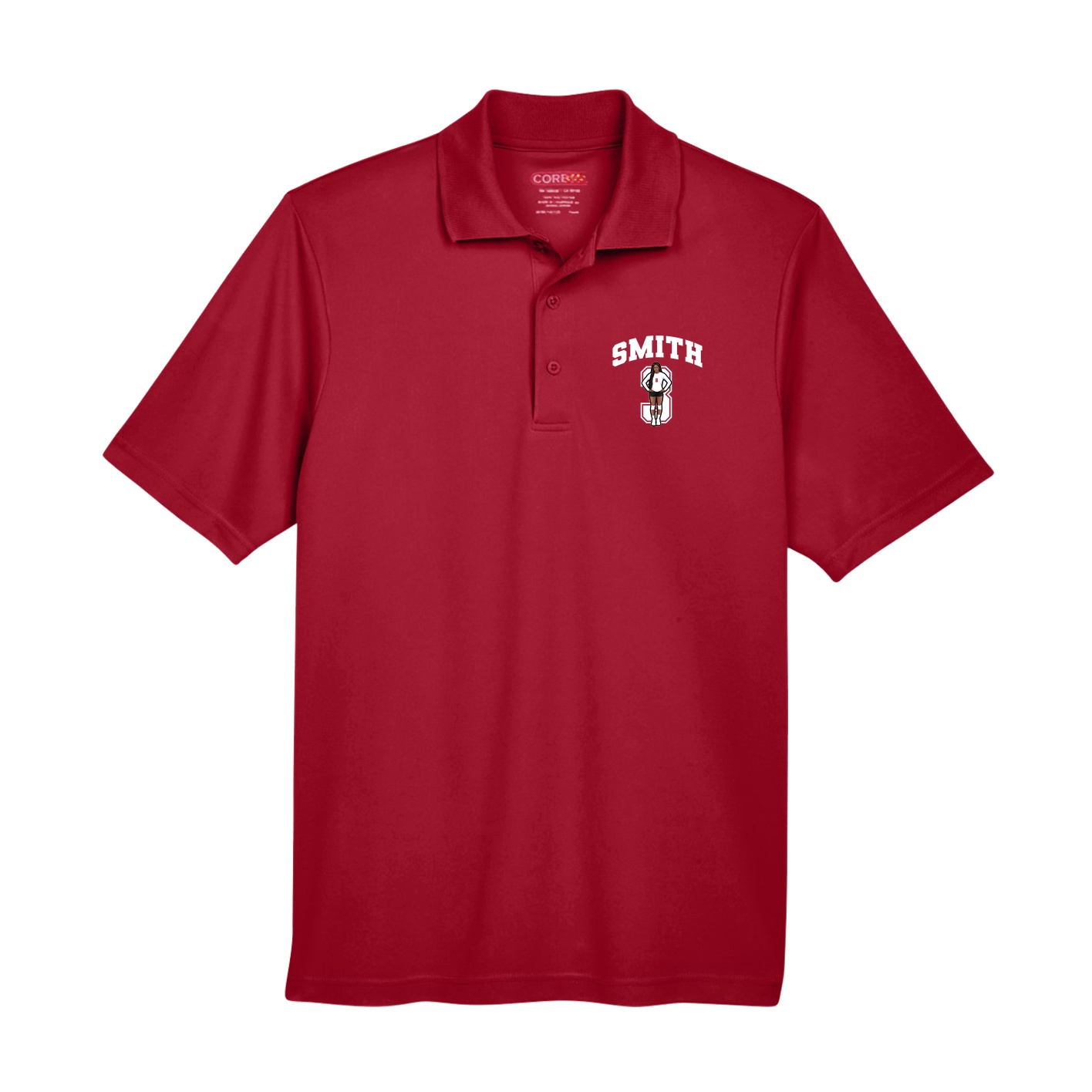 Performance Polo — Number in Red