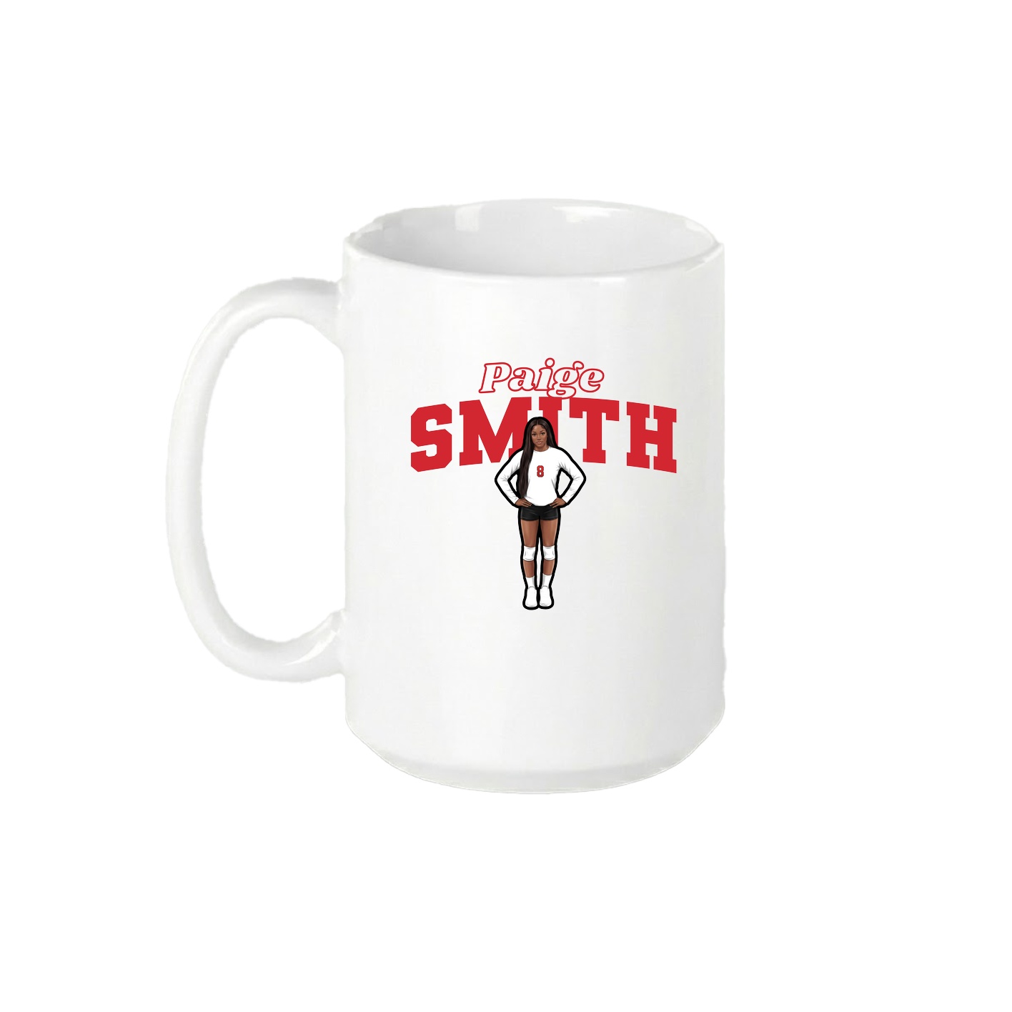 15oz Coffee Mug — Name Arch in White