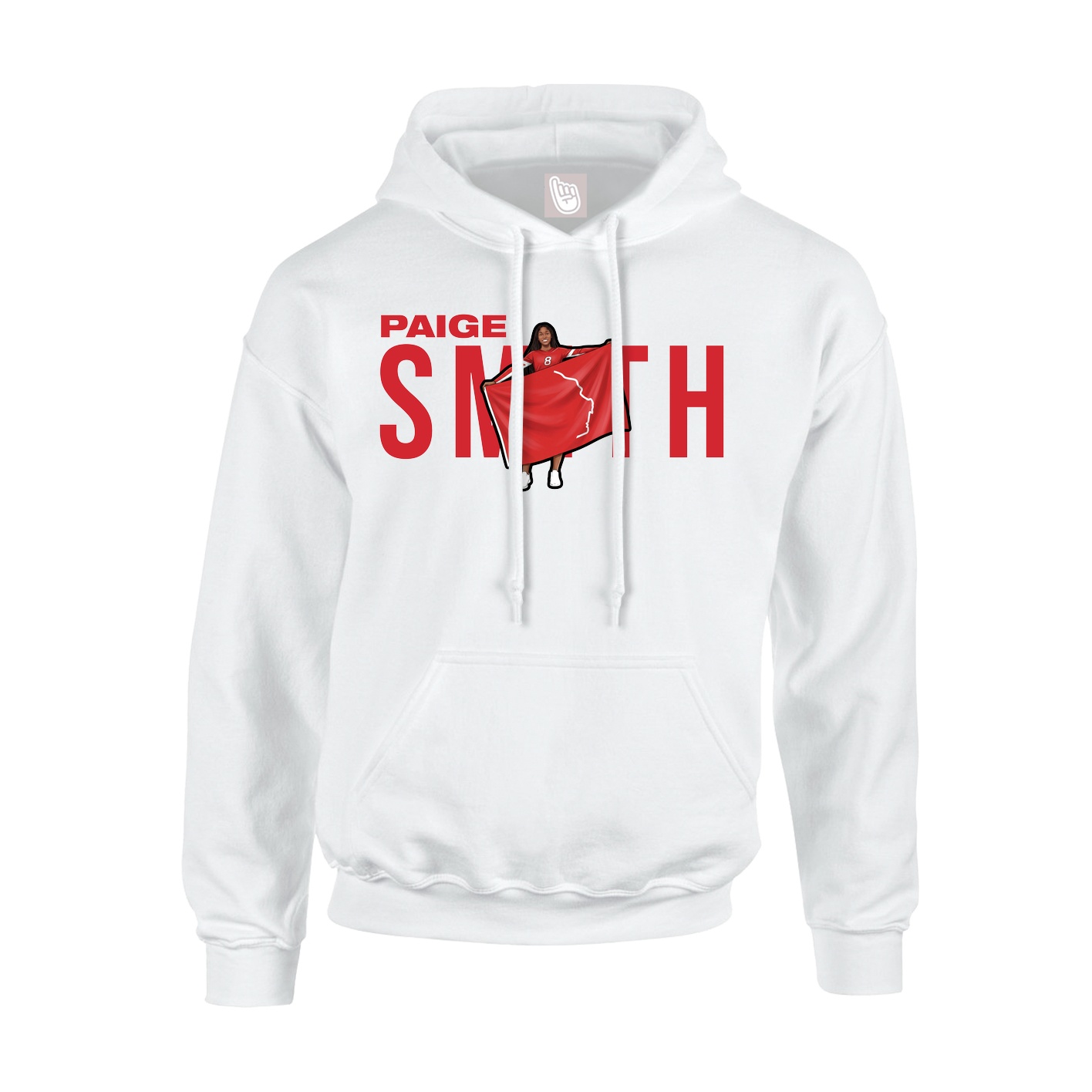 Youth Hoodie — Player Name in White