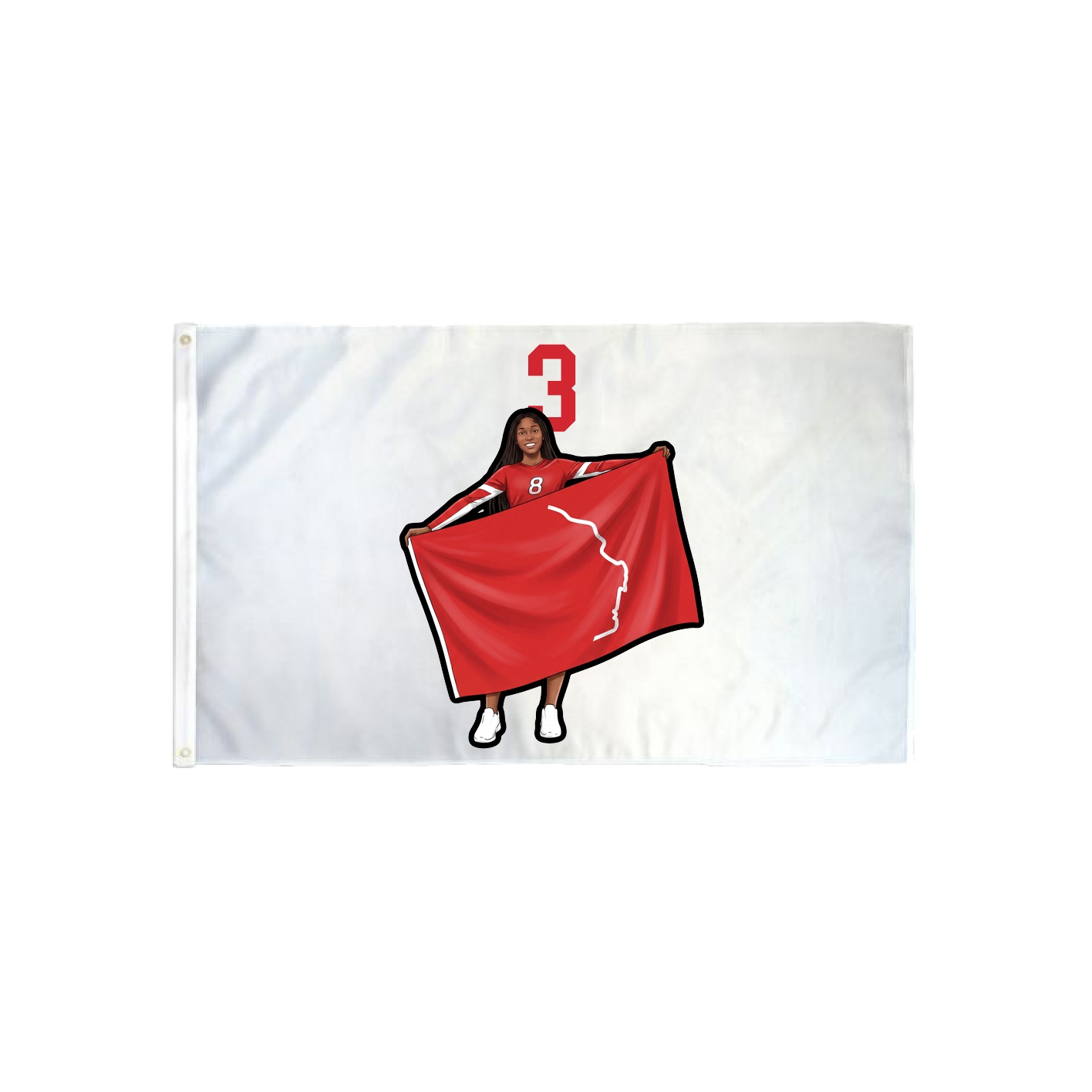 3x5 Flag — Number Top in Classic