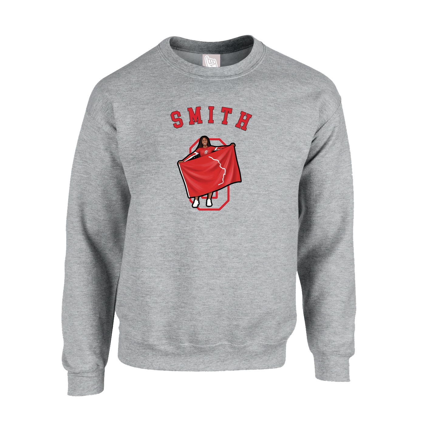 Fleece Crew — Shirsey Arch in Grey