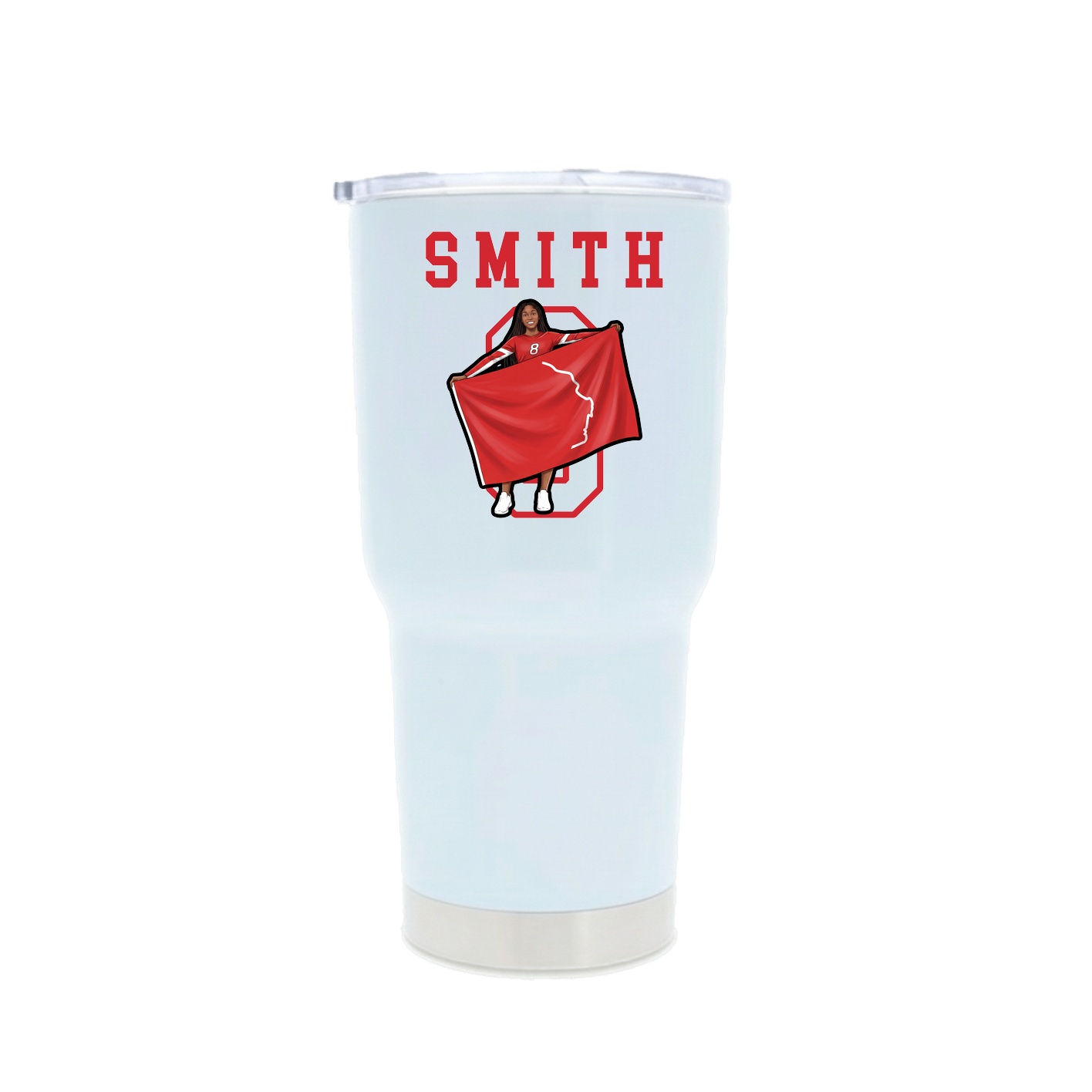 30oz Stainless Steel Tumbler — Shirsey in White