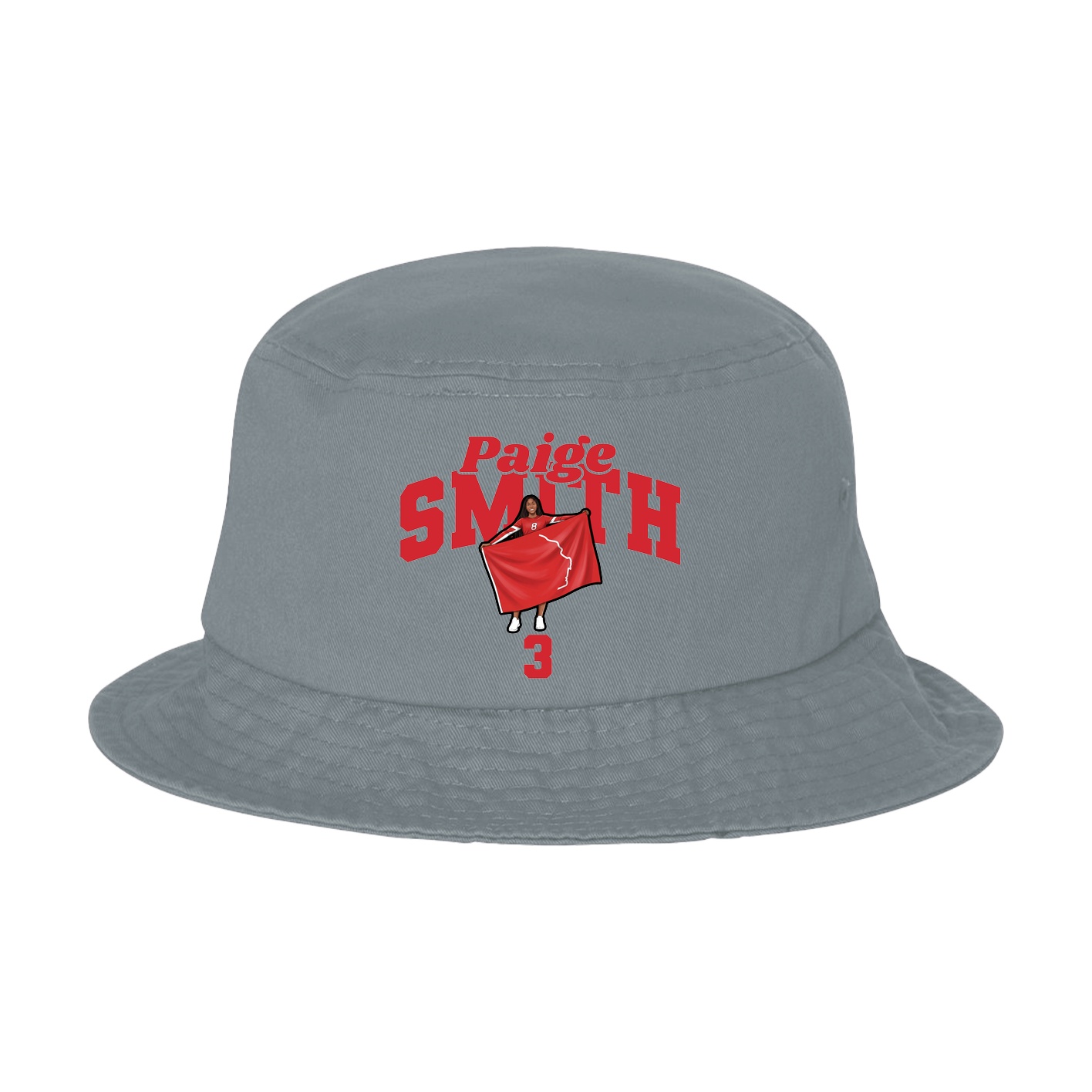 Bucket Cap — Signature Arch in Grey