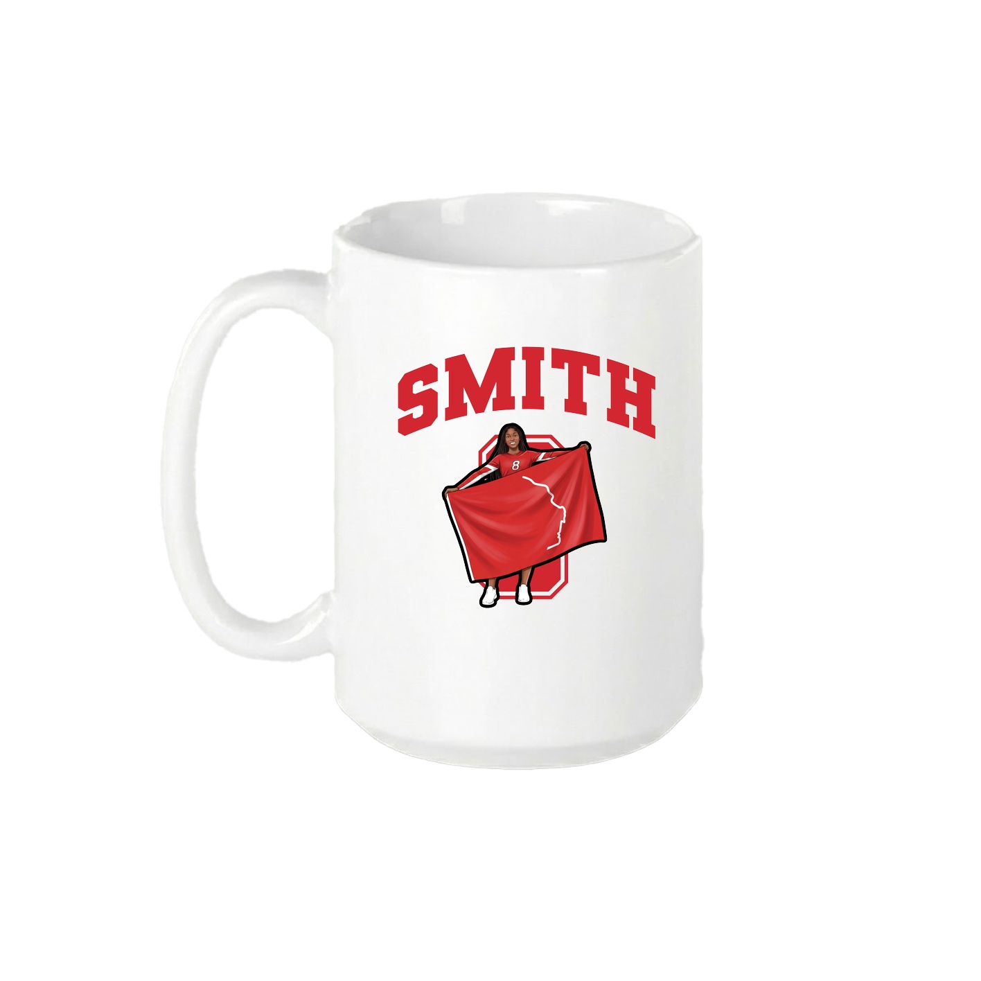 15oz Coffee Mug — Number in White