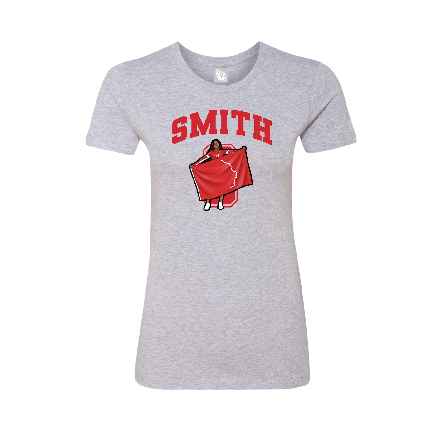 Womens Tee — Number in Grey