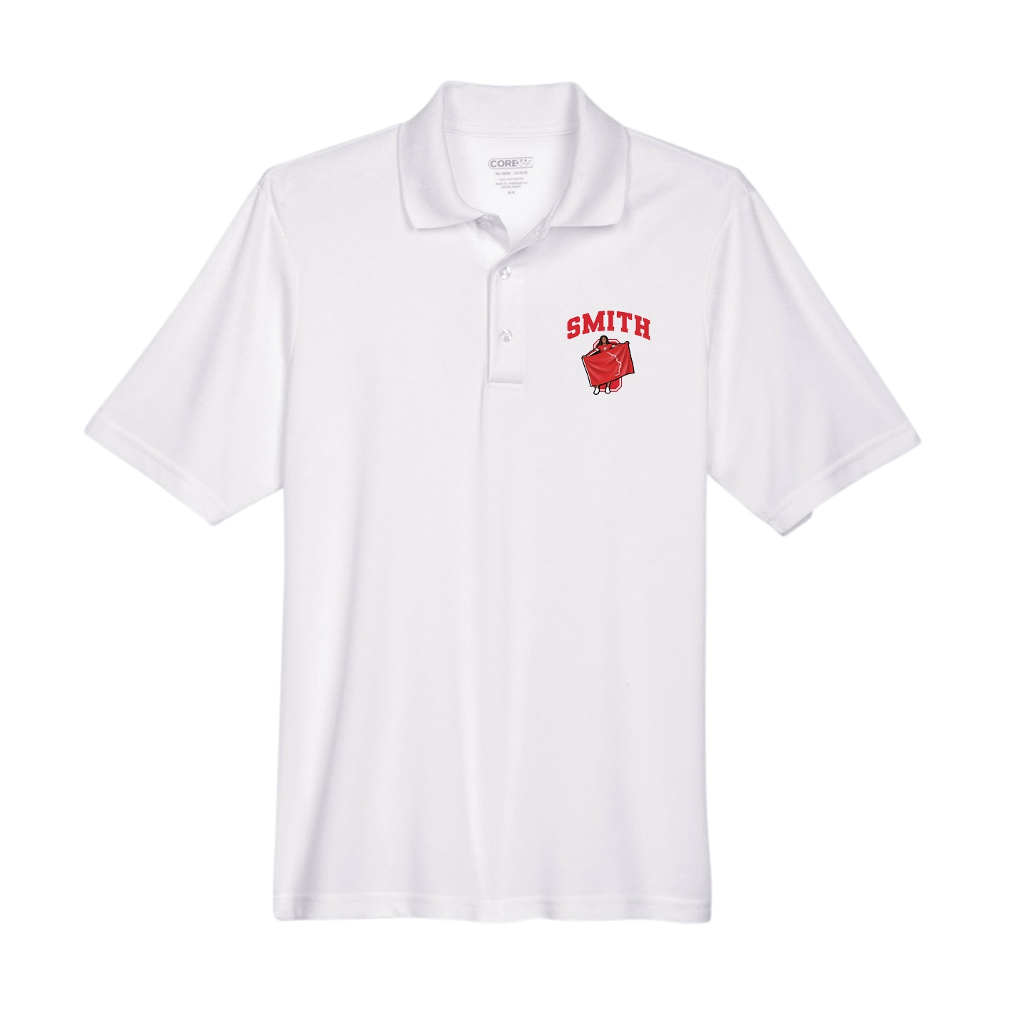 Performance Polo — Number in White