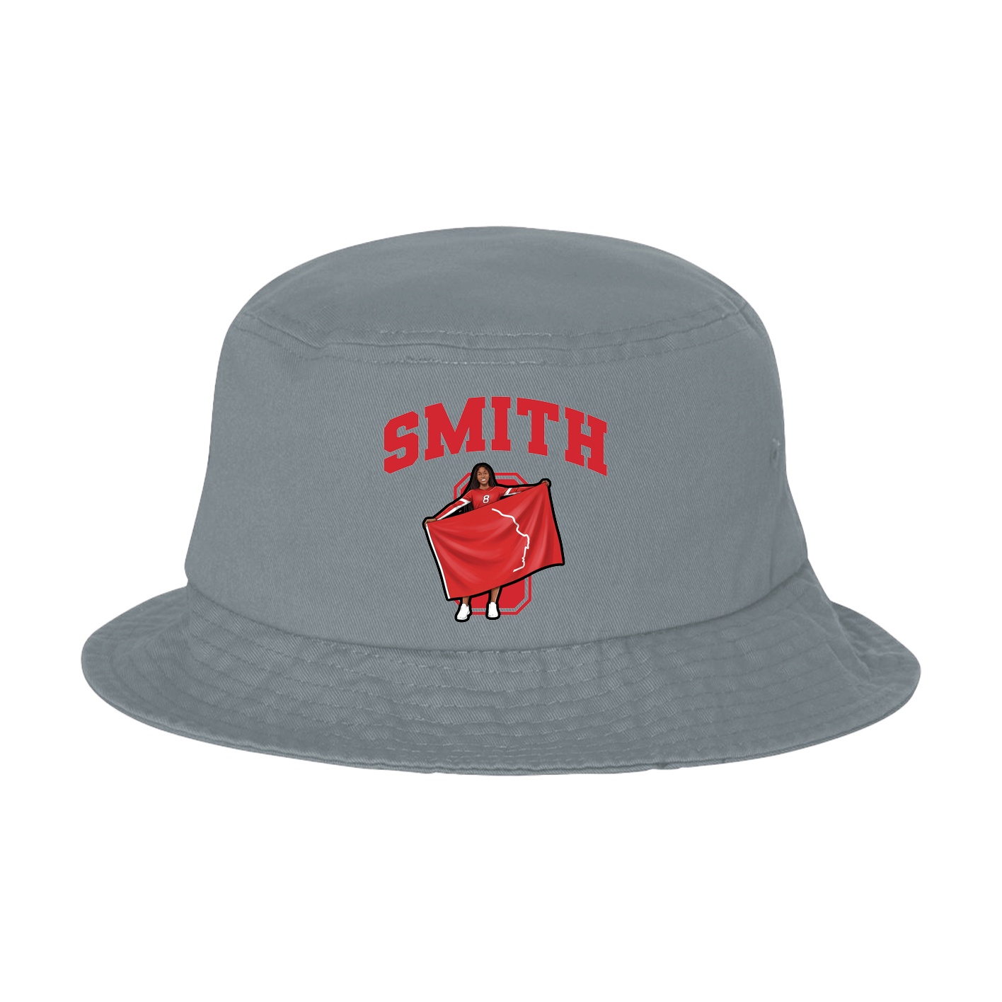 Bucket Cap — Number in Grey