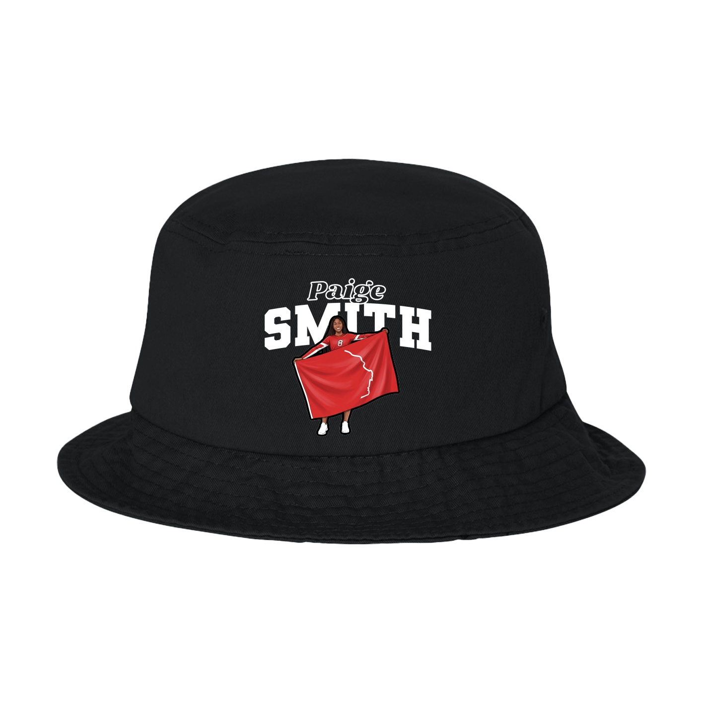 Bucket Cap — Name Arch in Black