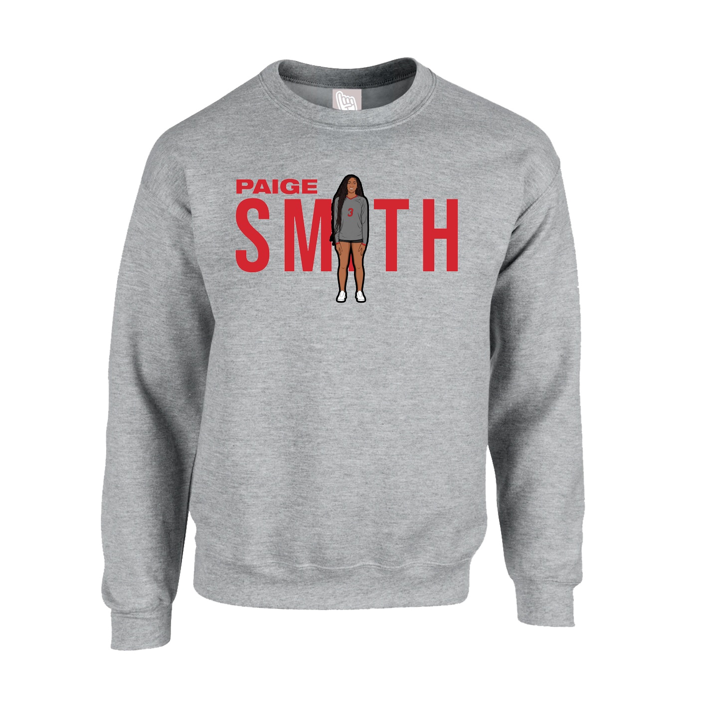 Fleece Crew — Player Name in Grey