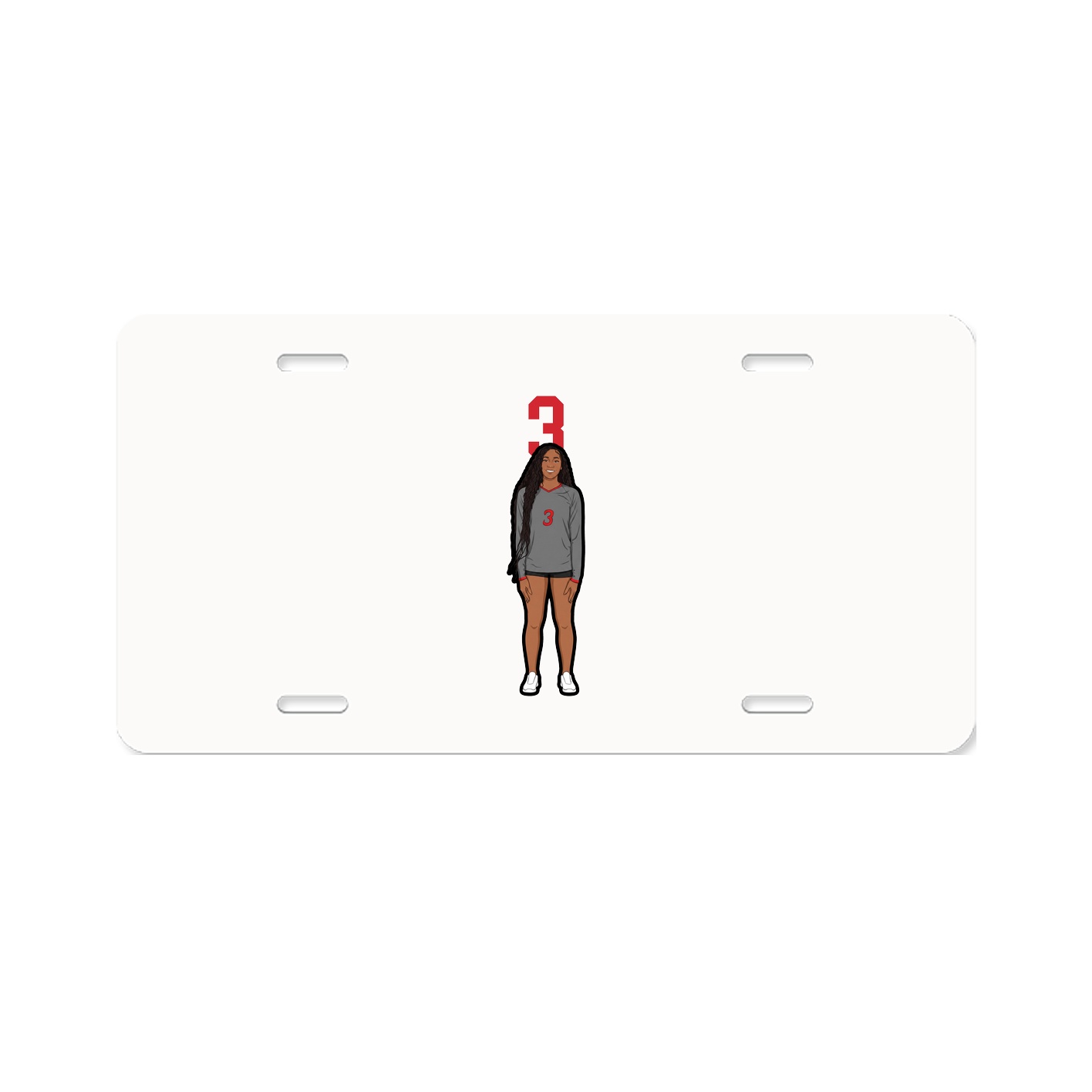 License Plate — Number Top in Classic