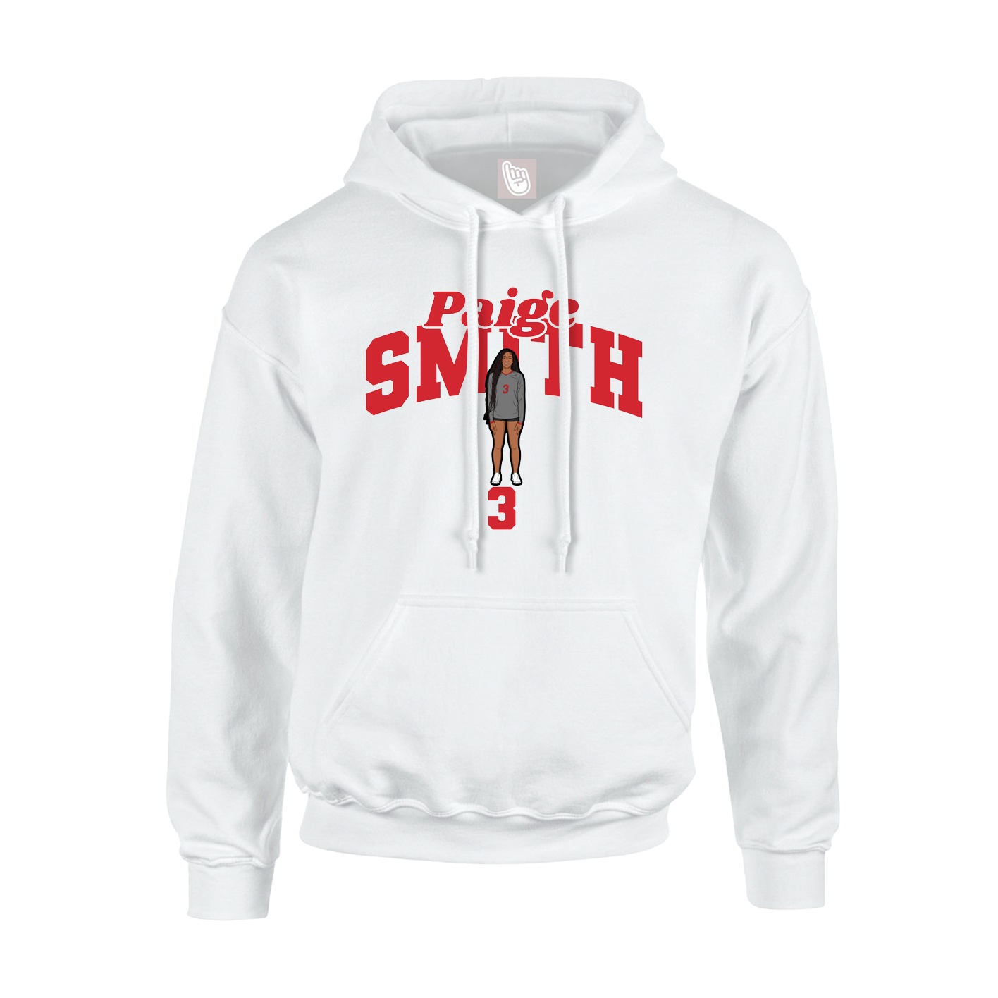 Hoodie — Signature Arch in White