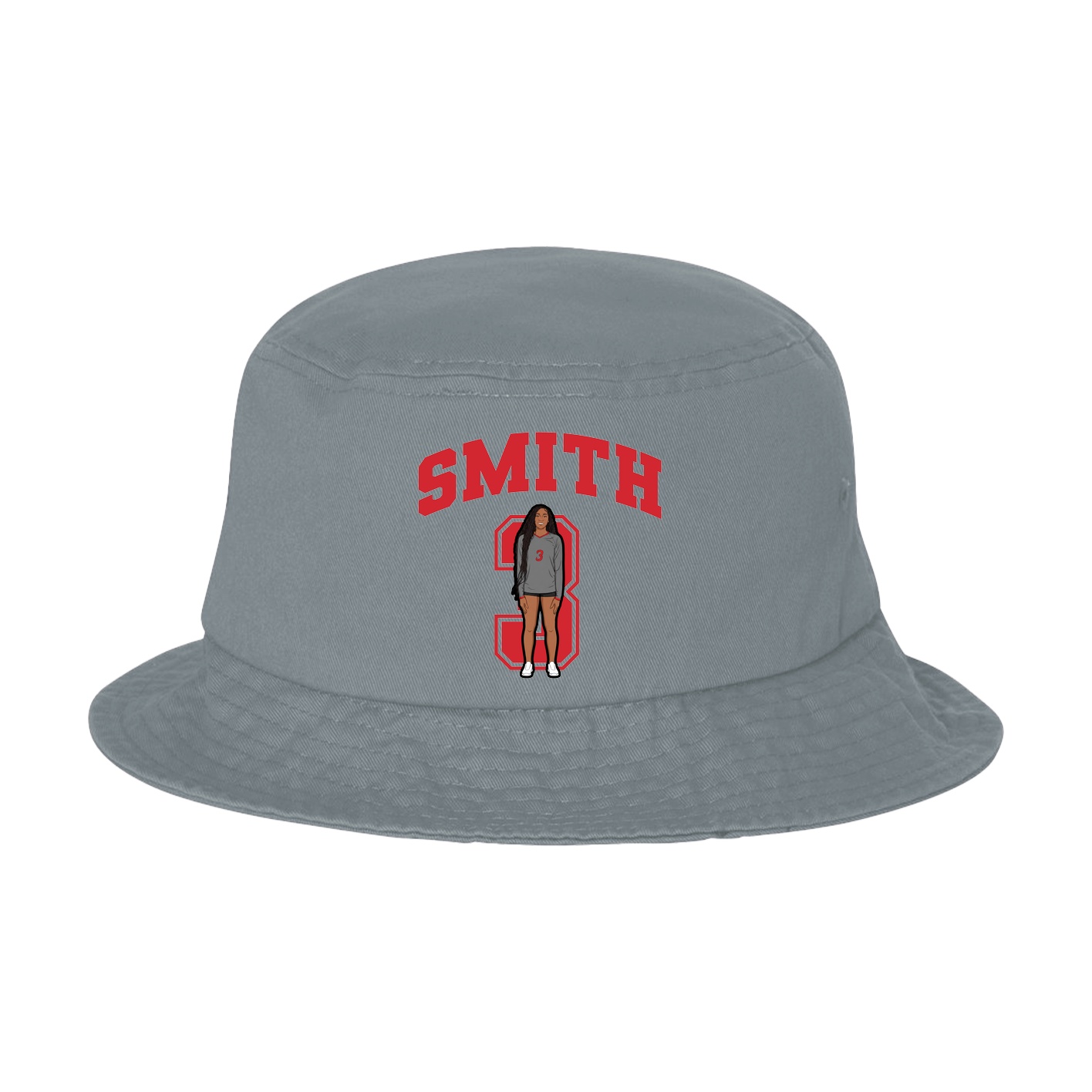 Bucket Cap — Number in Grey