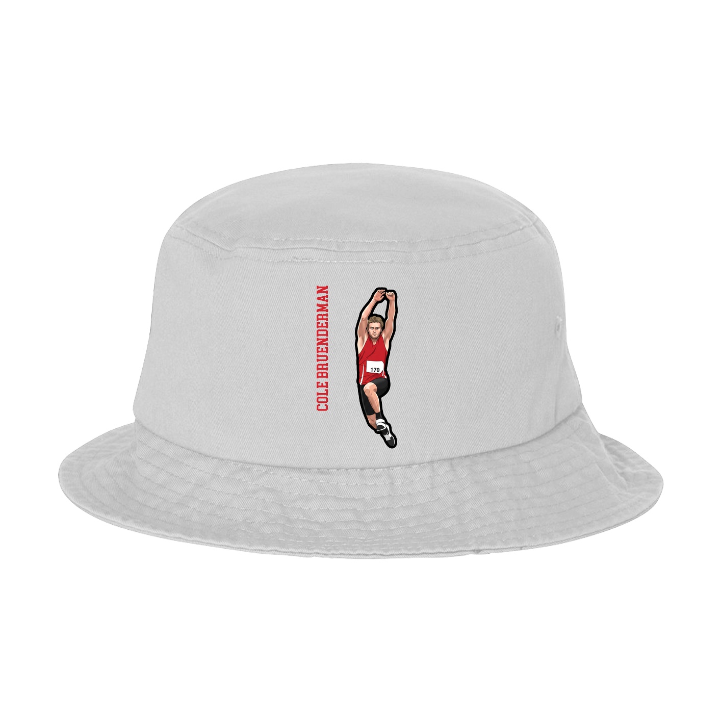 Bucket Cap — Name Vertical in White