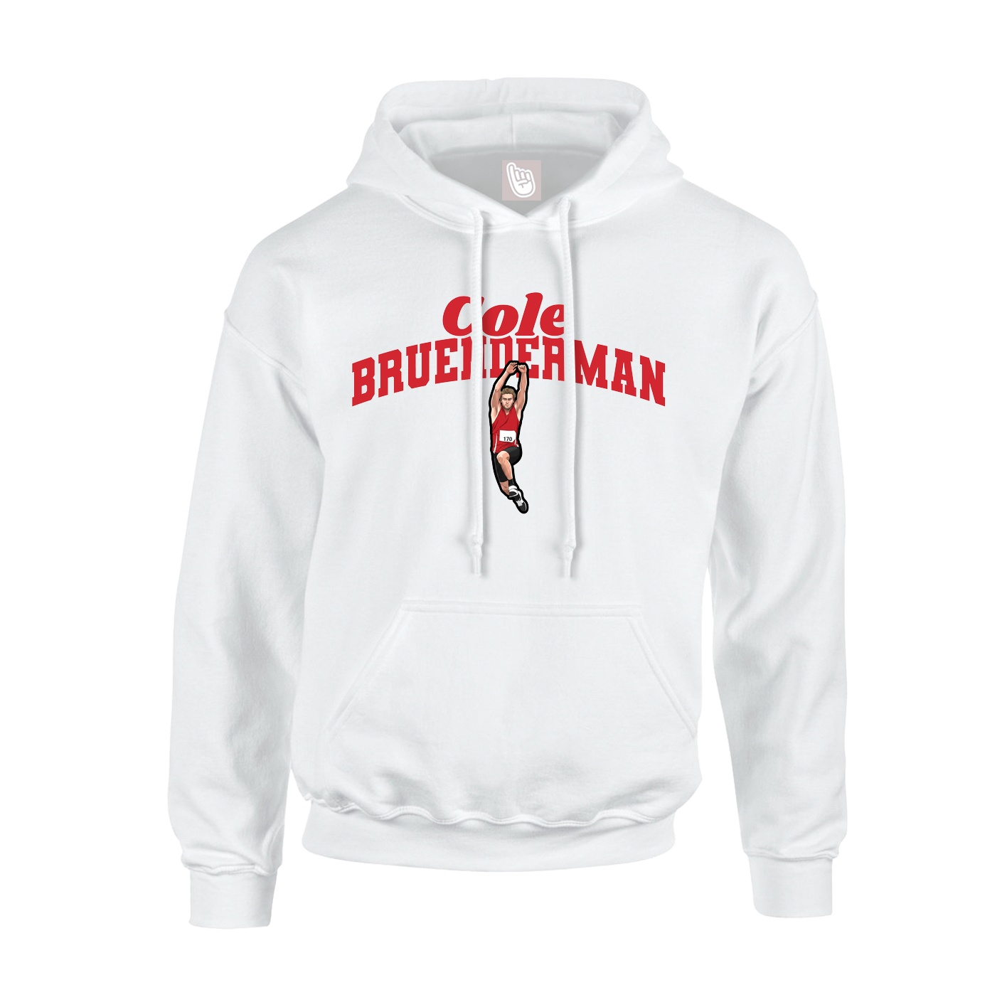 Youth Hoodie — Signature Arch in White