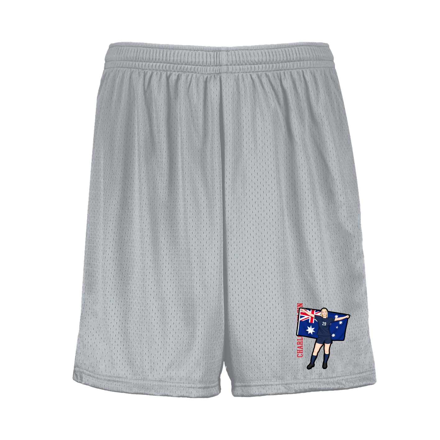 Shorts — Name Vertical in Silver