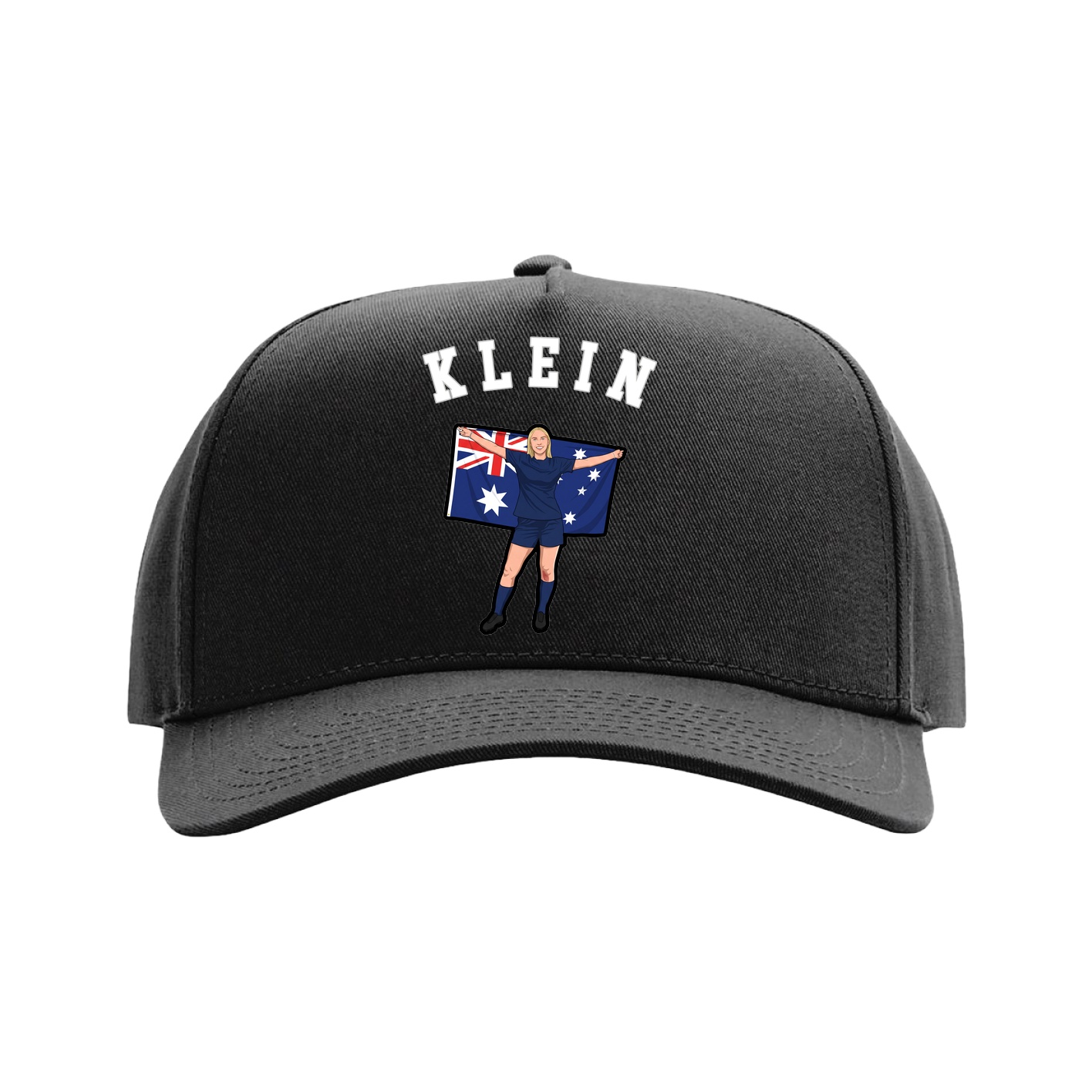 Full Fabric Five-Panel Champ Cap — Shirsey Arch in Black