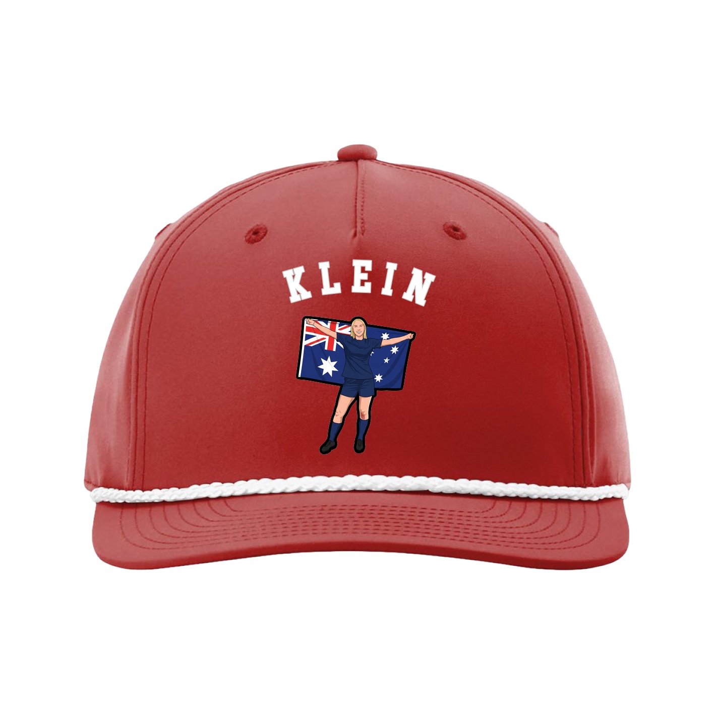 Five-Panel Classic Rope Cap — Shirsey Arch in Red