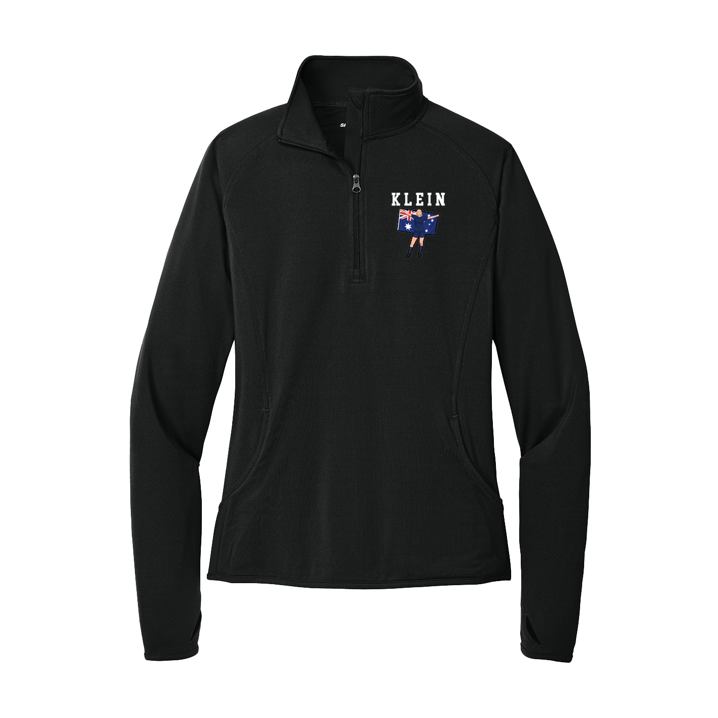 Women's Q-Zip Pullover — Shirsey in Black