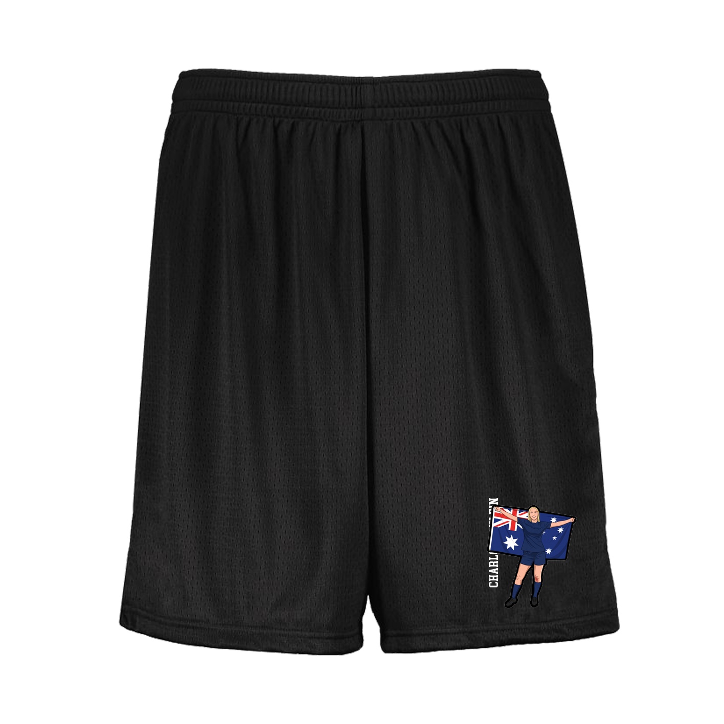 Shorts — Name Vertical in Black