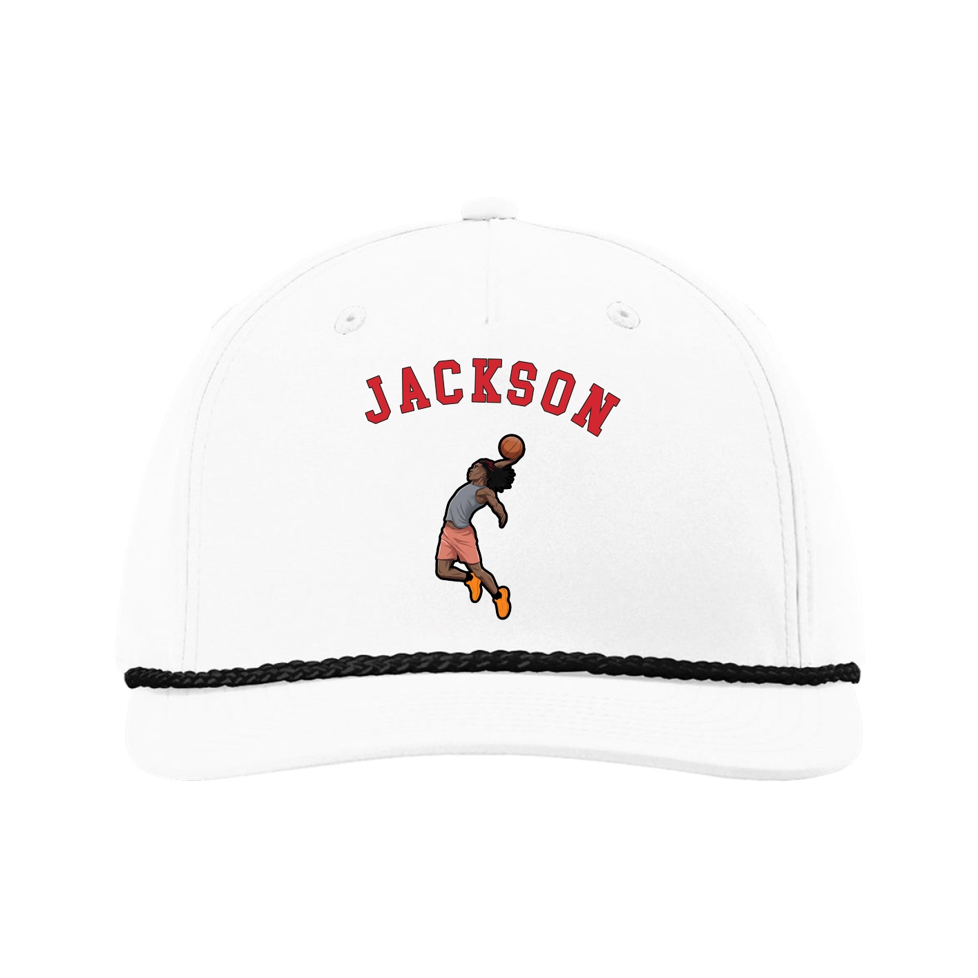 Five-Panel Classic Rope Cap — Shirsey Arch in White