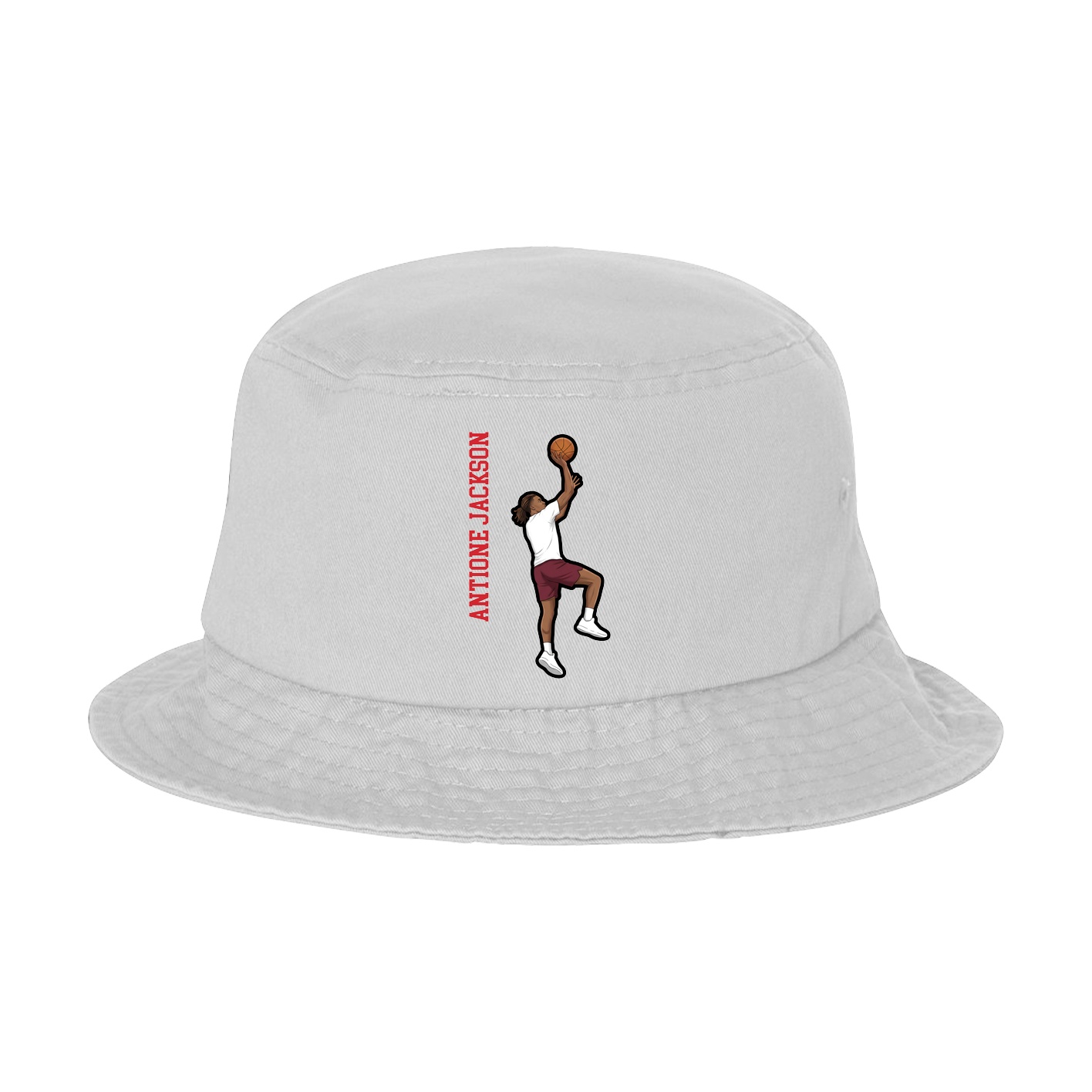 Bucket Cap — Name Vertical in White