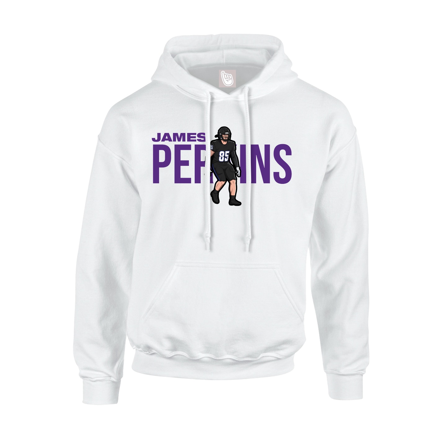 Youth Hoodie — Player Name in White