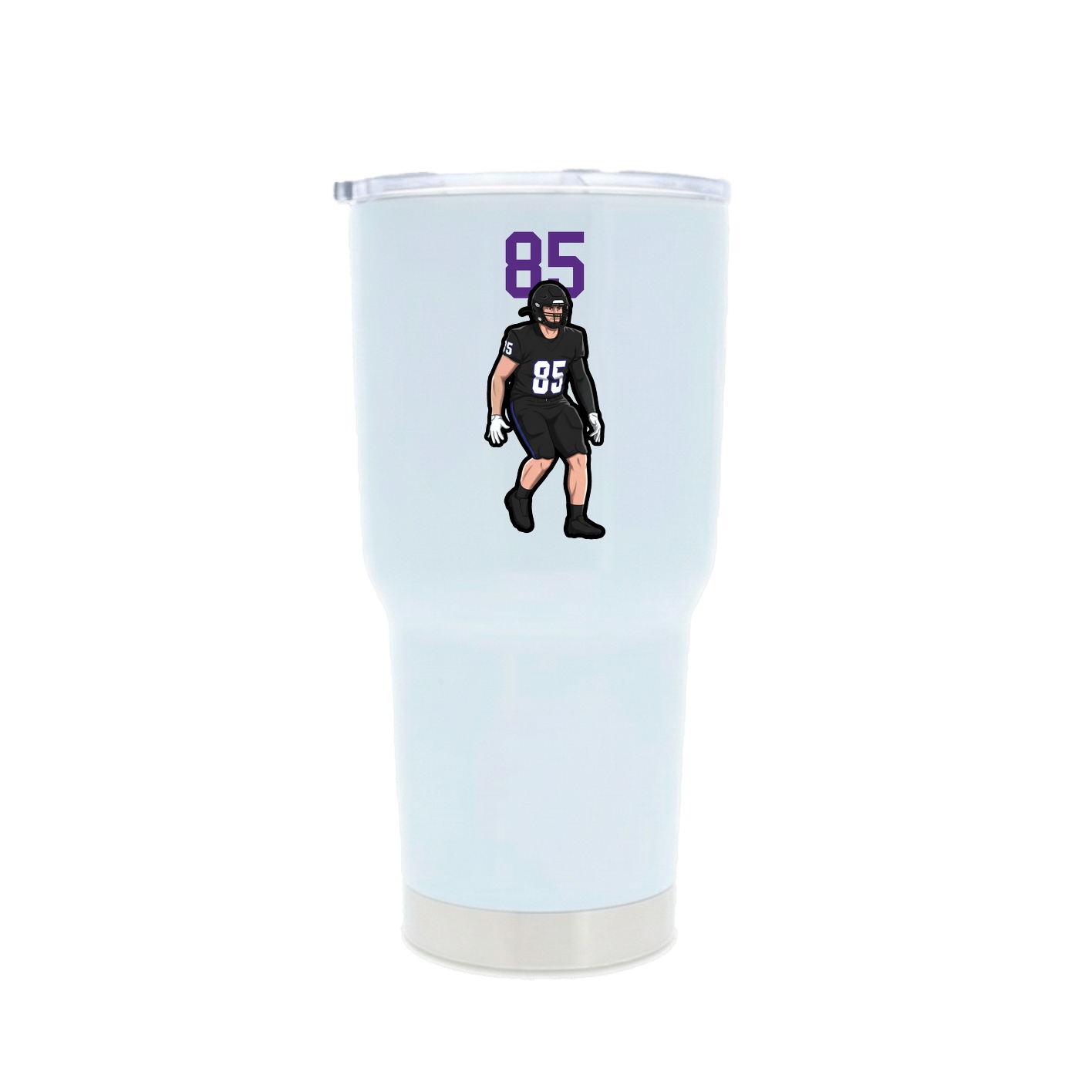 30oz Stainless Steel Tumbler — Number Top in White
