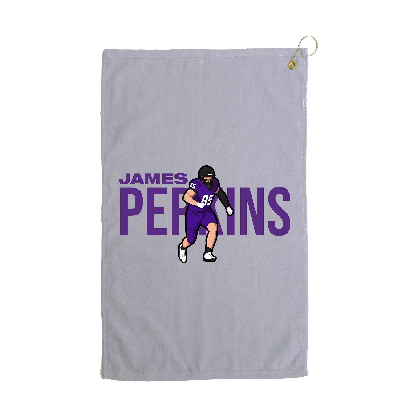 Golf Towel — Player Name in Grey