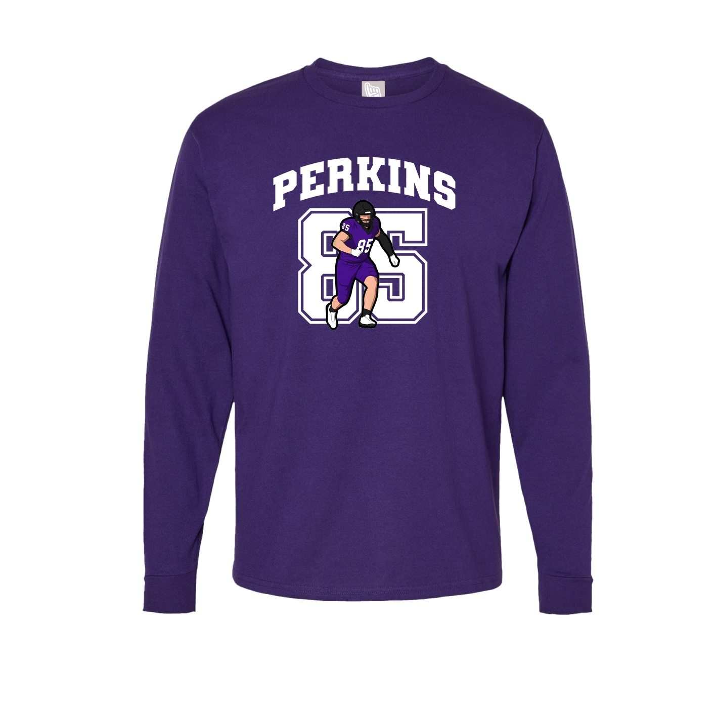 Long Sleeve Tee — Number in Purple
