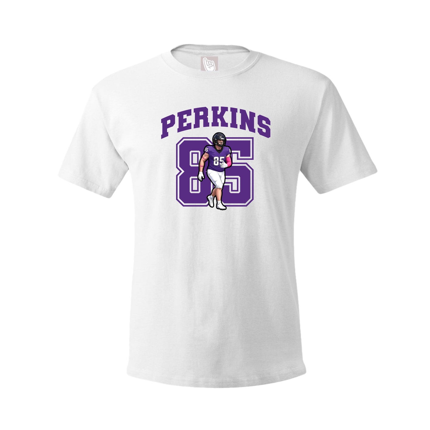 Youth Tee — Number in White