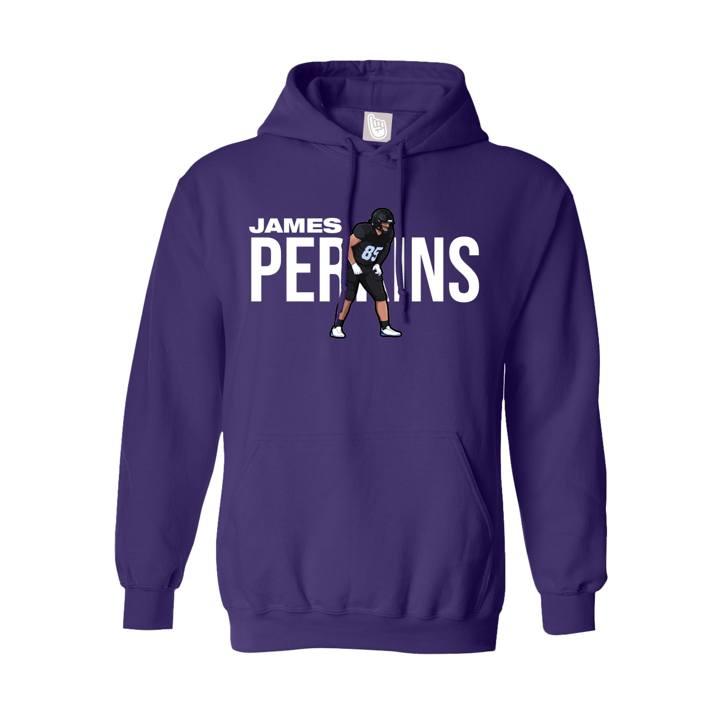 Youth Hoodie — Player Name in Purple