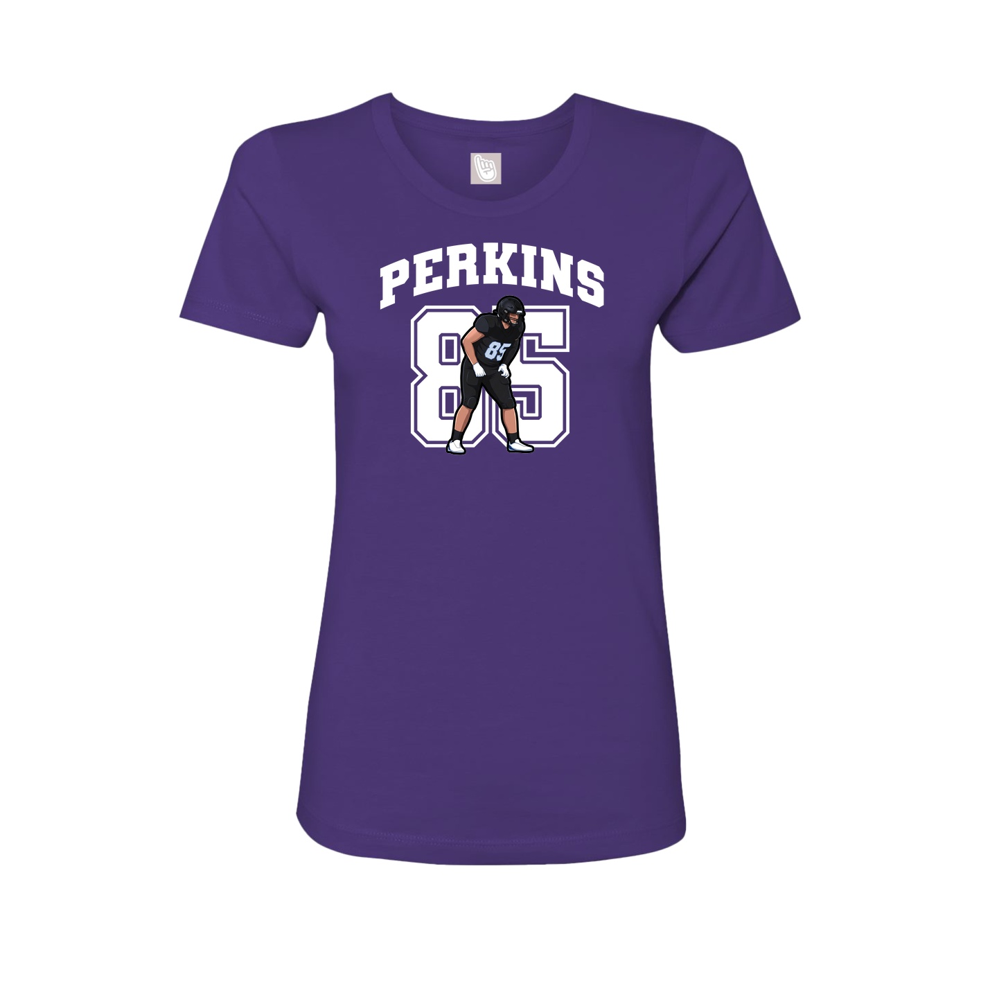 Fitted Women's Tee — Number in Purple