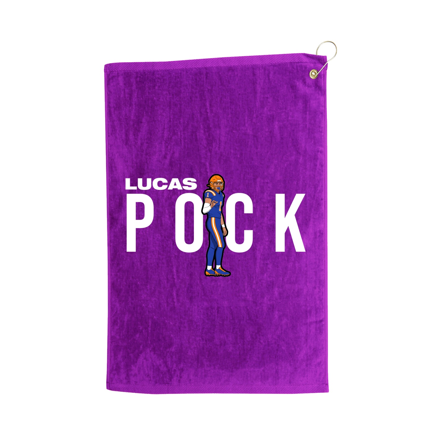 Golf Towel — Player Name in Purple