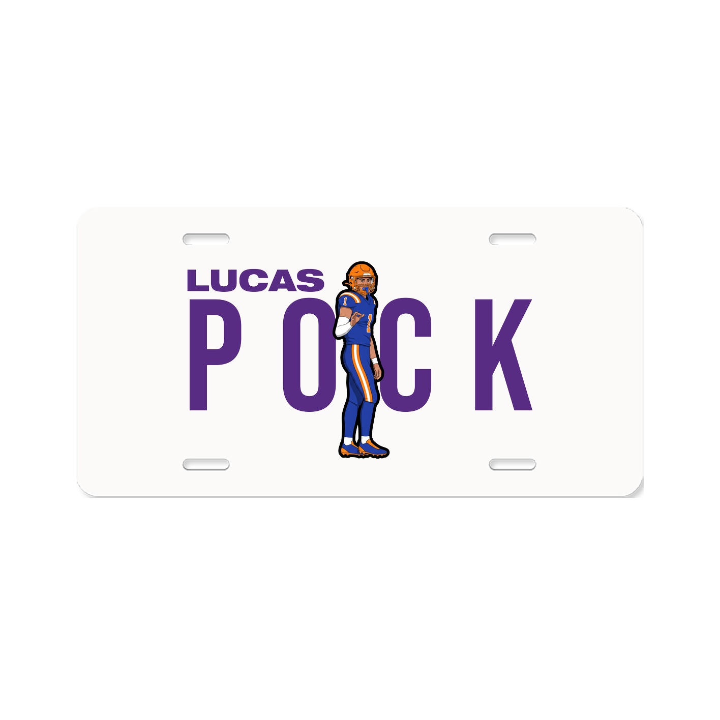 License Plate — Player Name in Classic