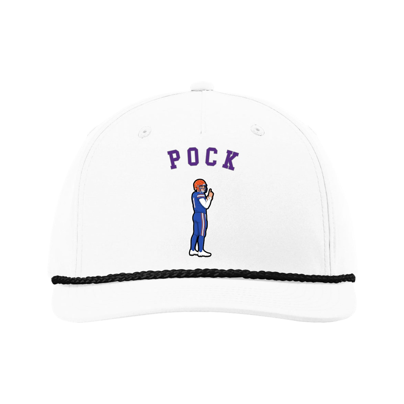 Five-Panel Classic Rope Cap — Shirsey Arch in White