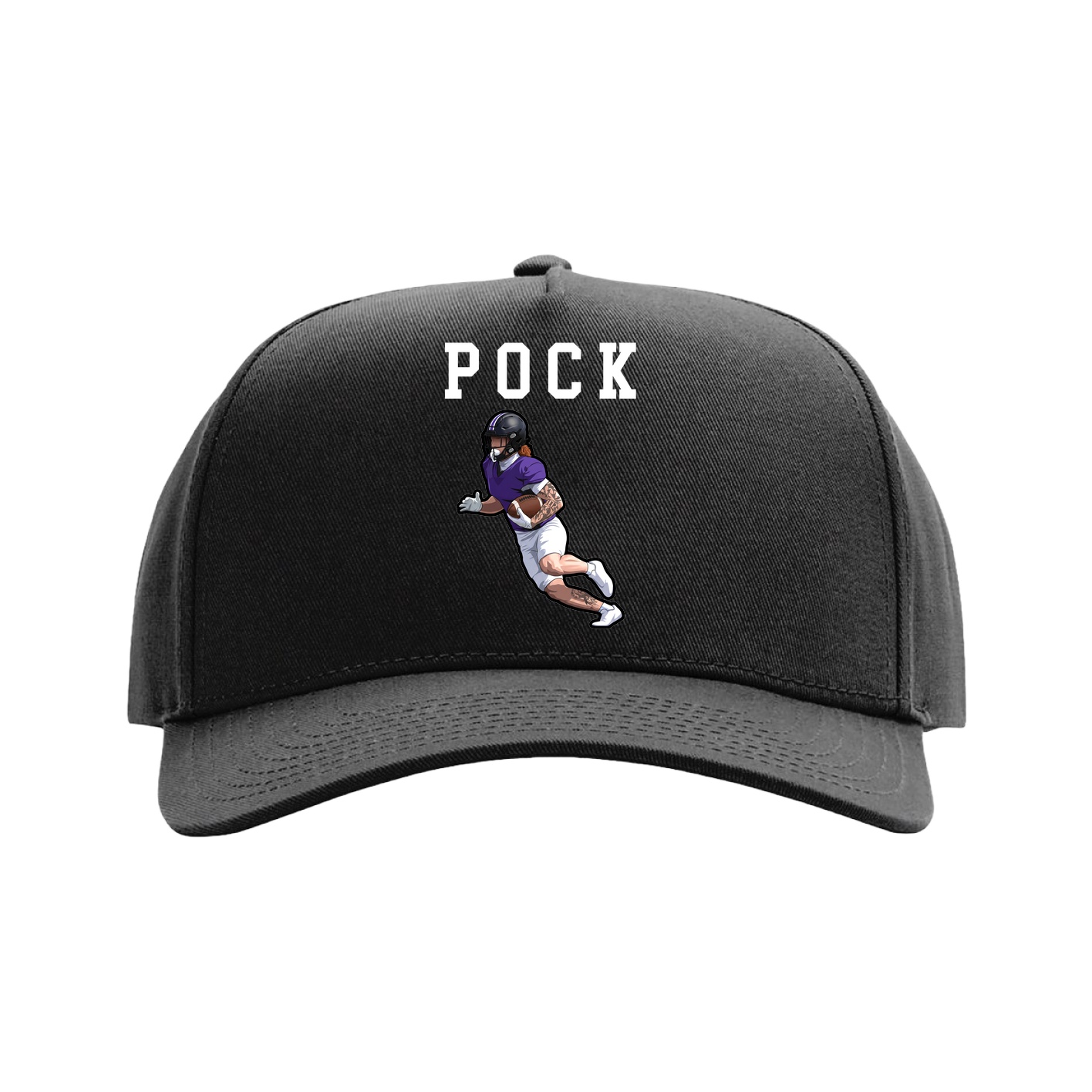 Full Fabric Five-Panel Champ Cap — Shirsey in Black
