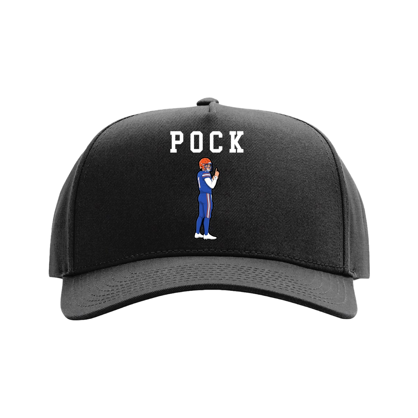 Full Fabric Five-Panel Champ Cap — Shirsey in Black