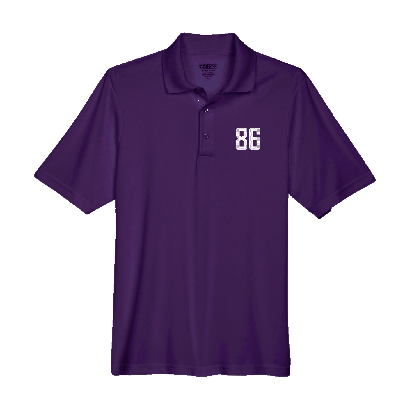 Performance Polo — Front Shirsy in Purple