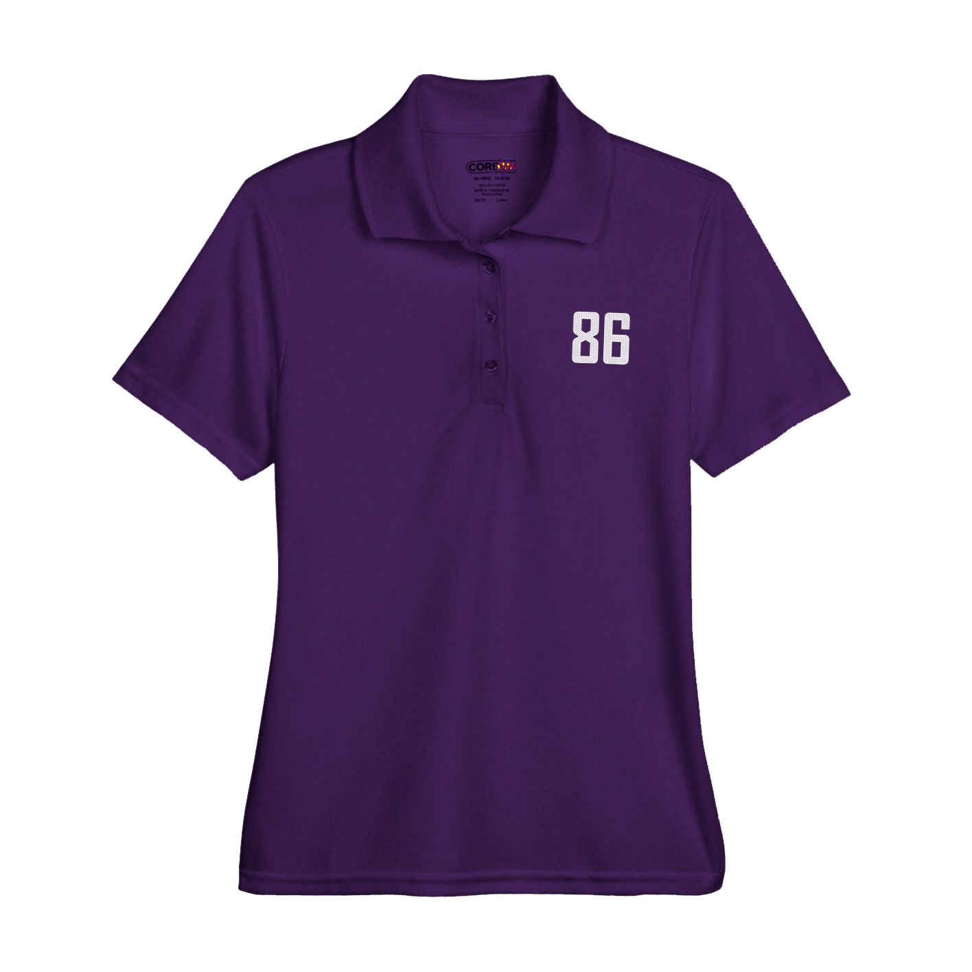 Womens Performance Polo — Front Shirsy in Purple