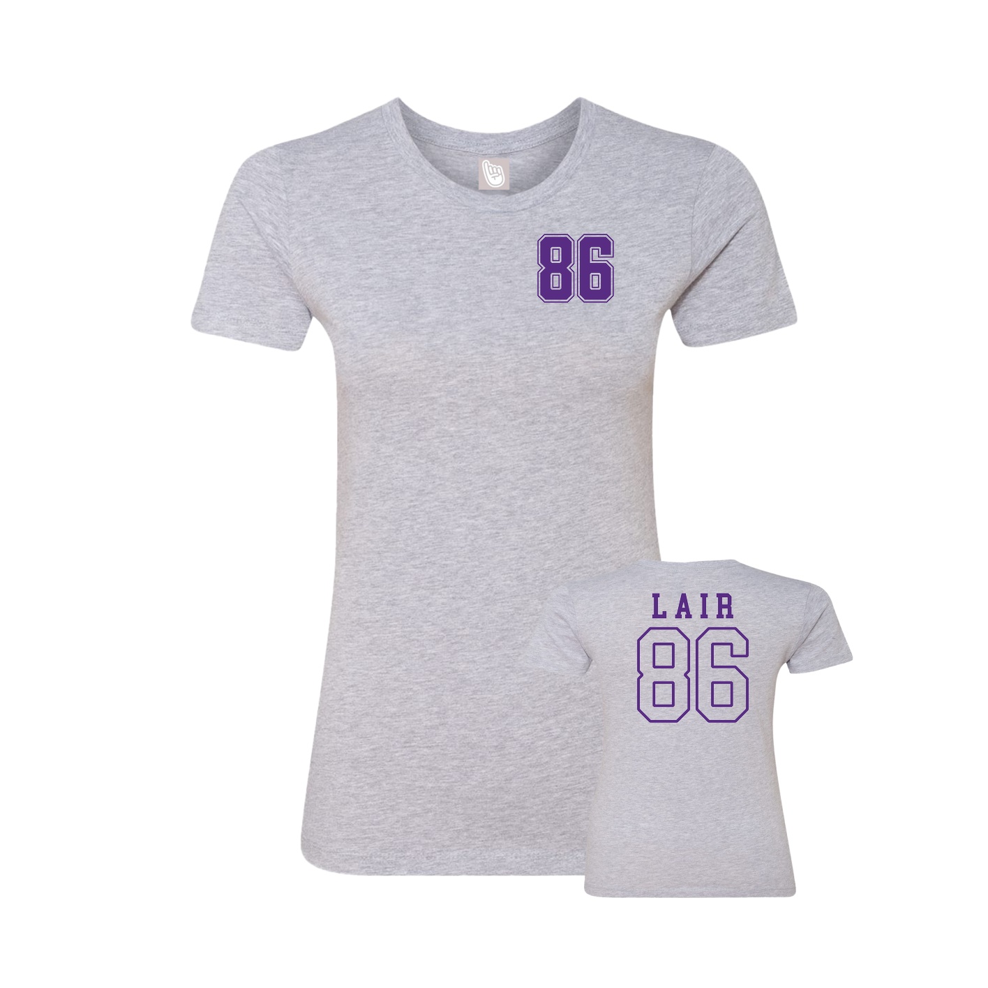 Womens Tee — Chest Back in Grey