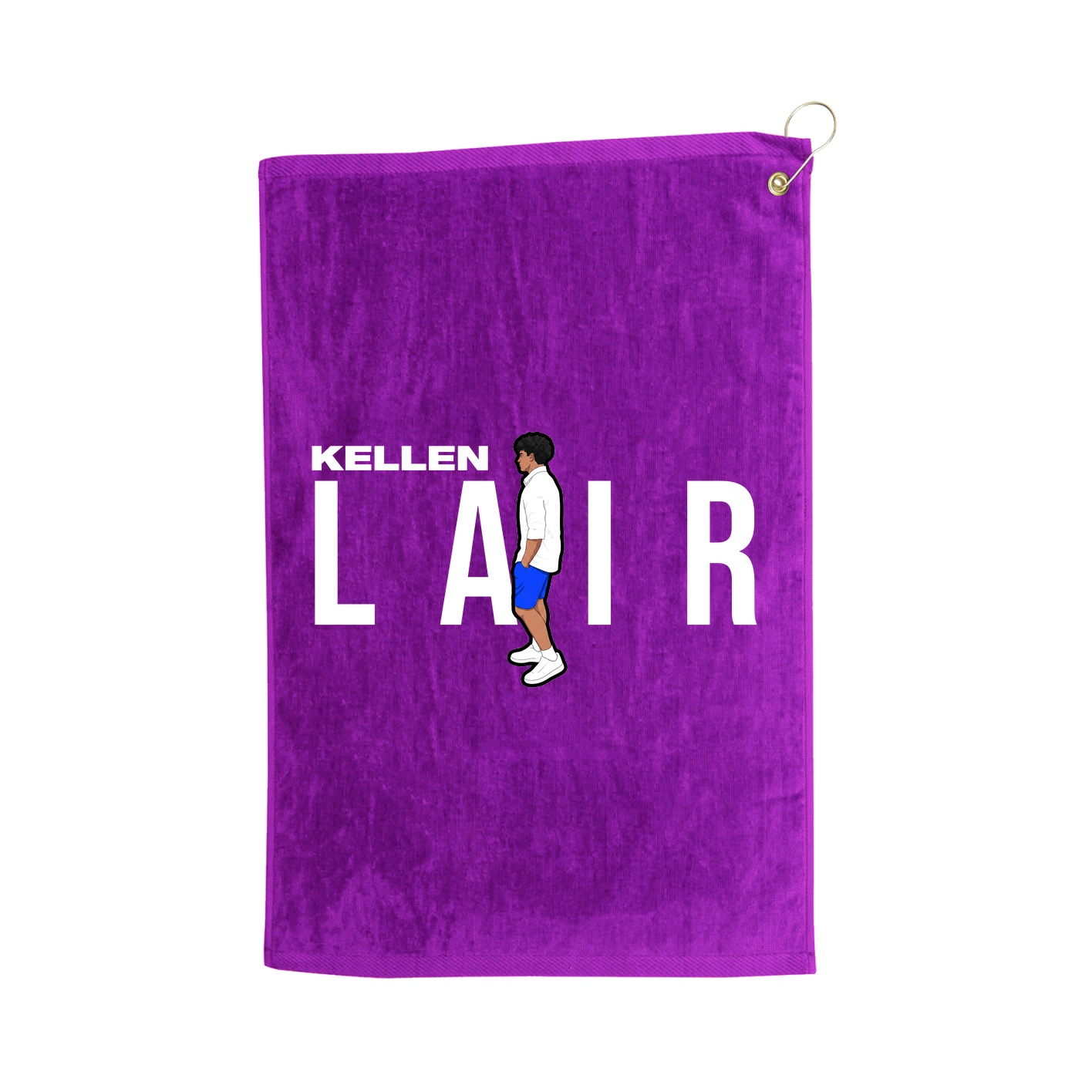 Golf Towel — Player Name in Purple