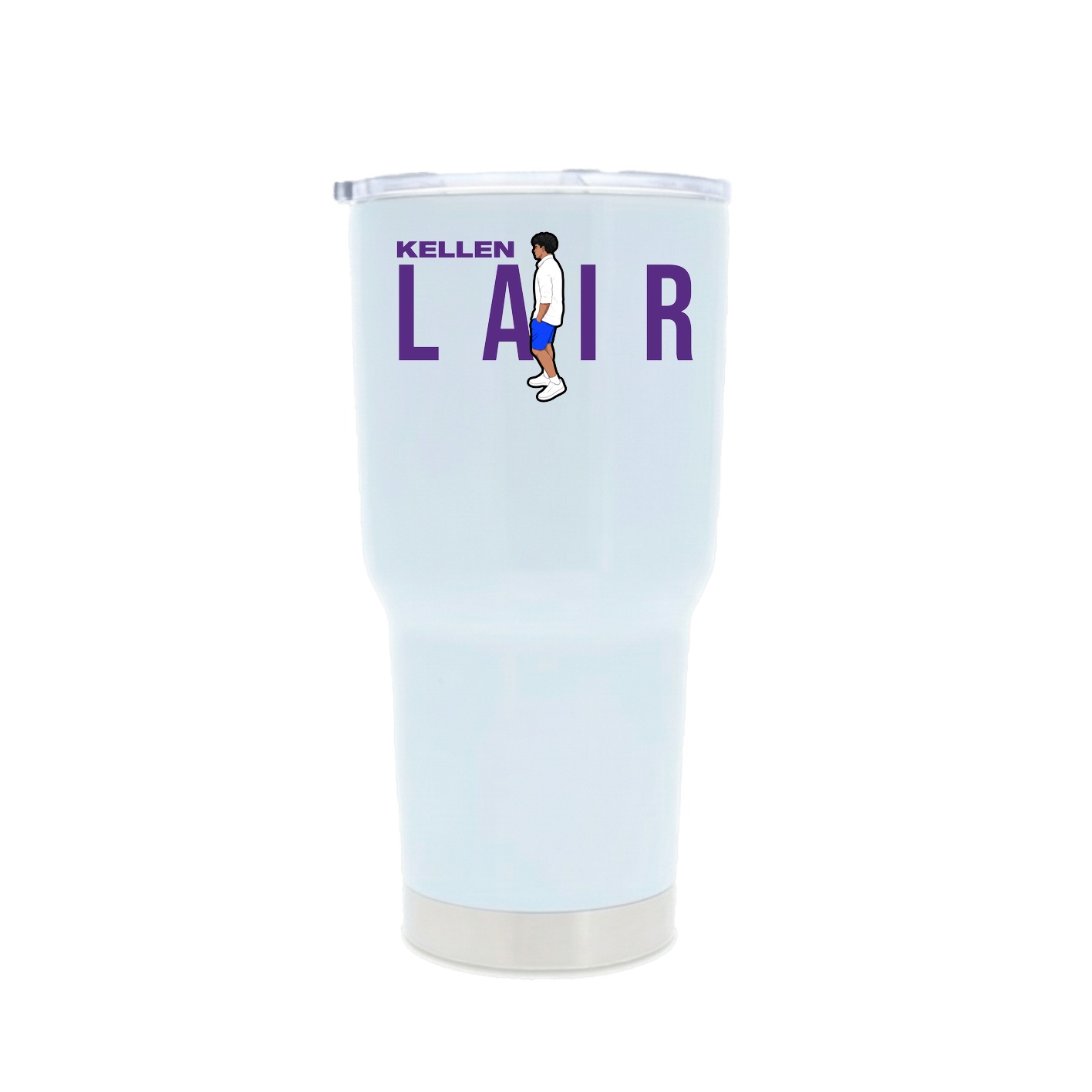 30oz Stainless Steel Tumbler — Player Name in White