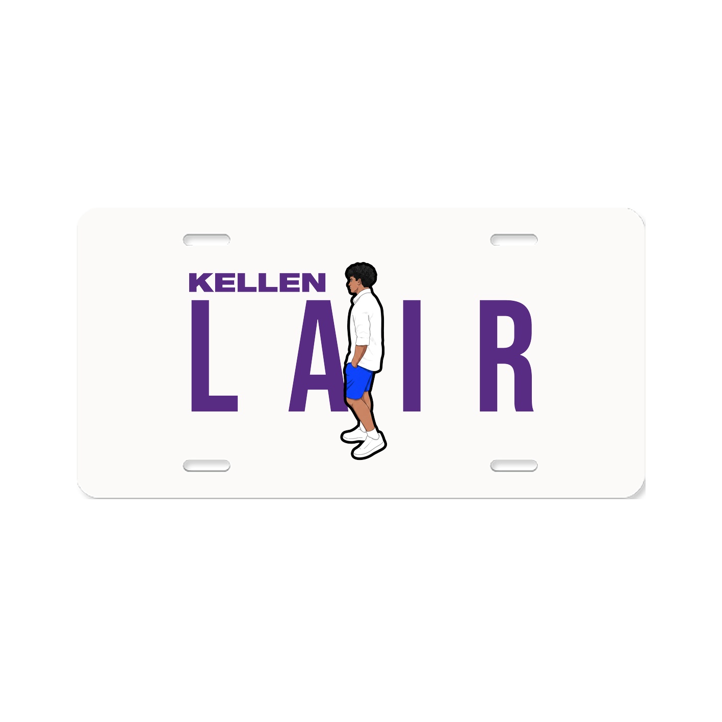 License Plate — Player Name in Classic