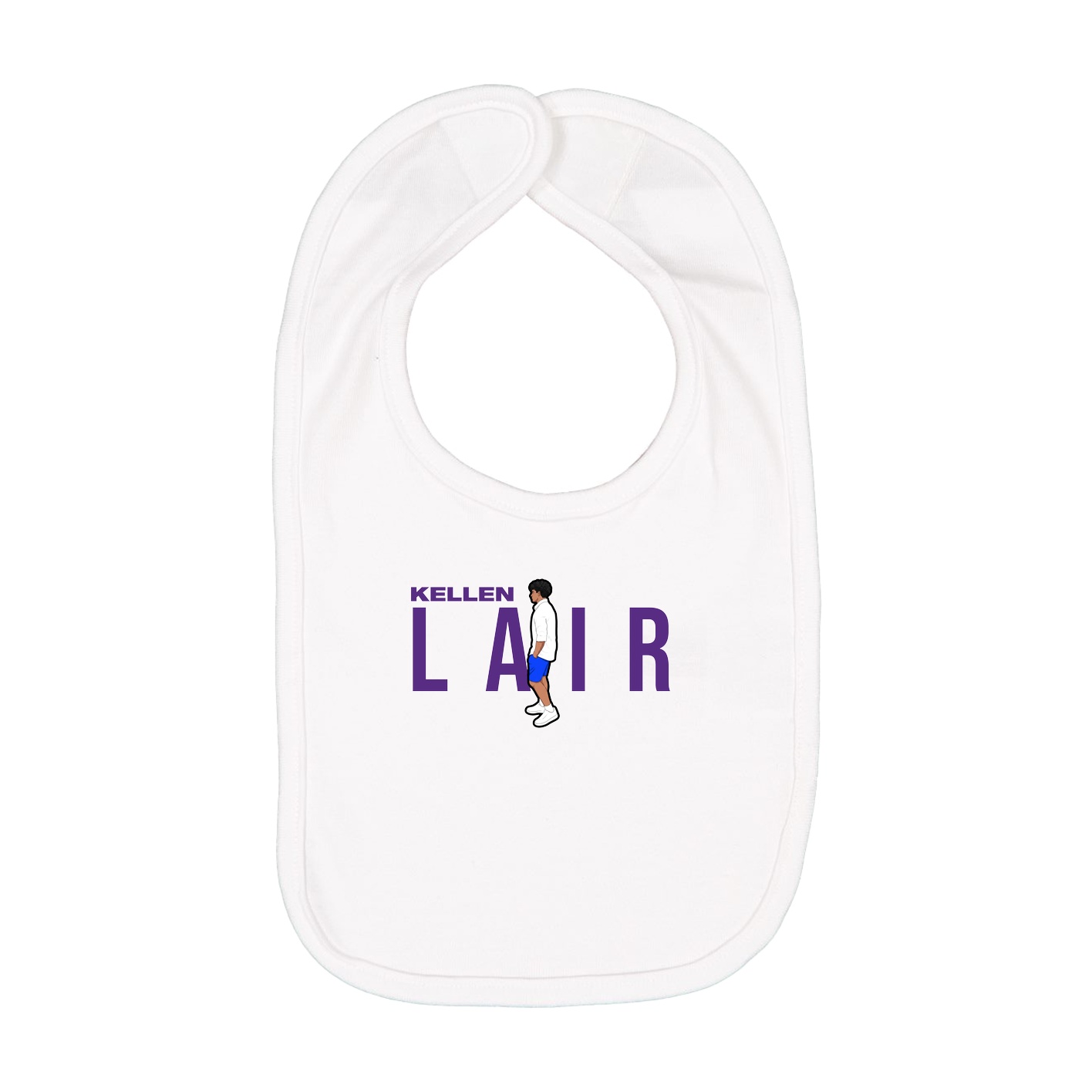 Infant Bib — Player Name in White