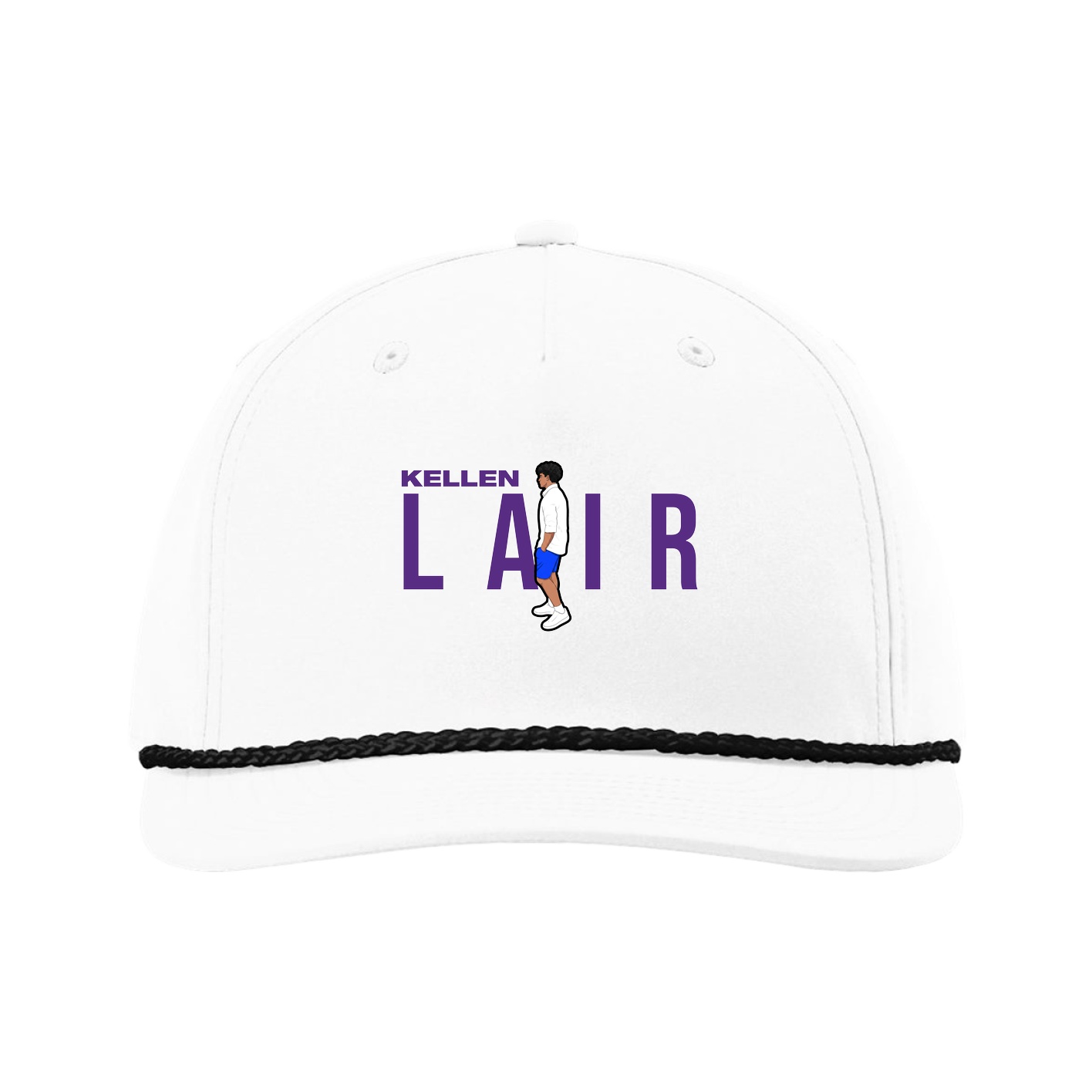 Five-Panel Classic Rope Cap — Player Name in White