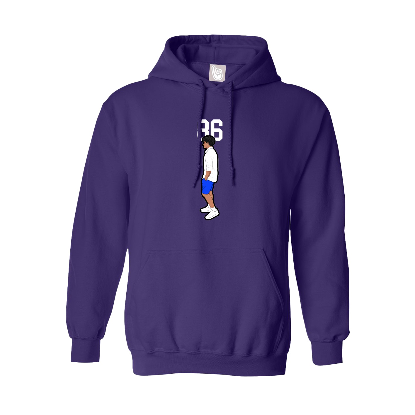Hoodie — Number Top in Purple