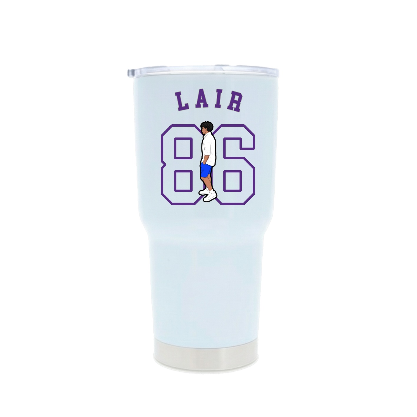 30oz Stainless Steel Tumbler — Shirsey Arch in White